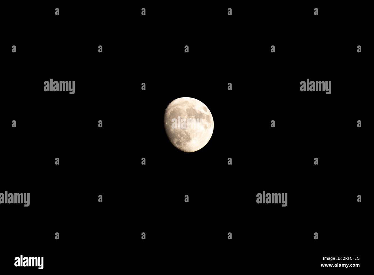 Isolated full moon phases of the moon black sky Stock Photo