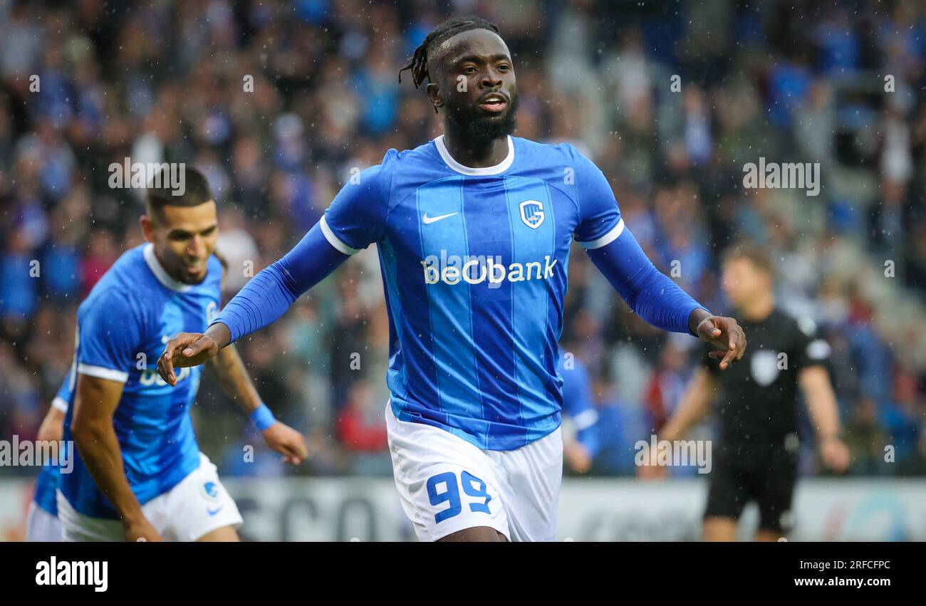 Genk, Belgium. 02nd Aug, 2023. Genk's Tolu Toluwalase Arokodare ...