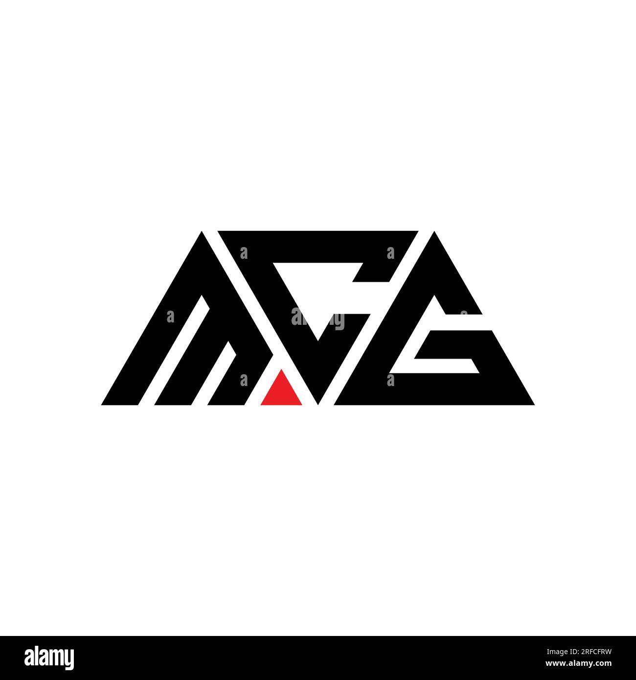 MCG triangle letter logo design with triangle shape. MCG triangle logo