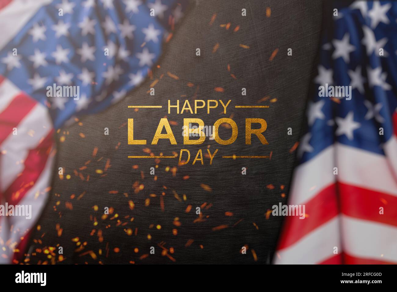 Happy Labor day banner, American patriotic background. American Bald