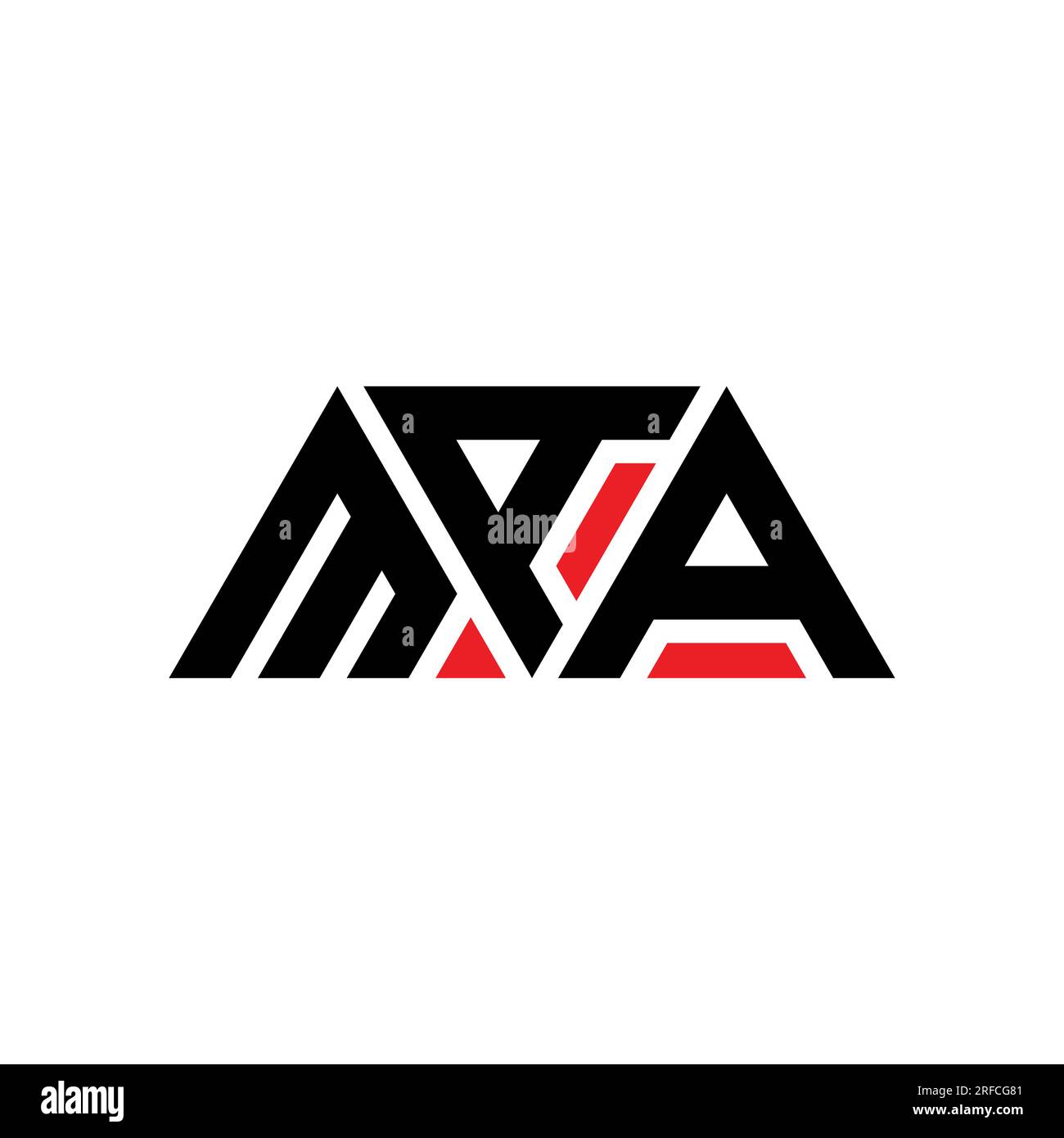 MAA triangle letter logo design with triangle shape. MAA triangle logo design monogram. MAA triangle vector logo template with red color. MAA triangul Stock Vector
