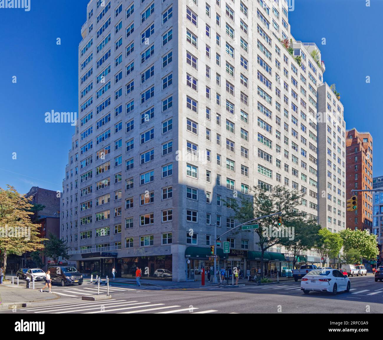 Greenwich Village: The John Adams is a terraced white brick apartment ...