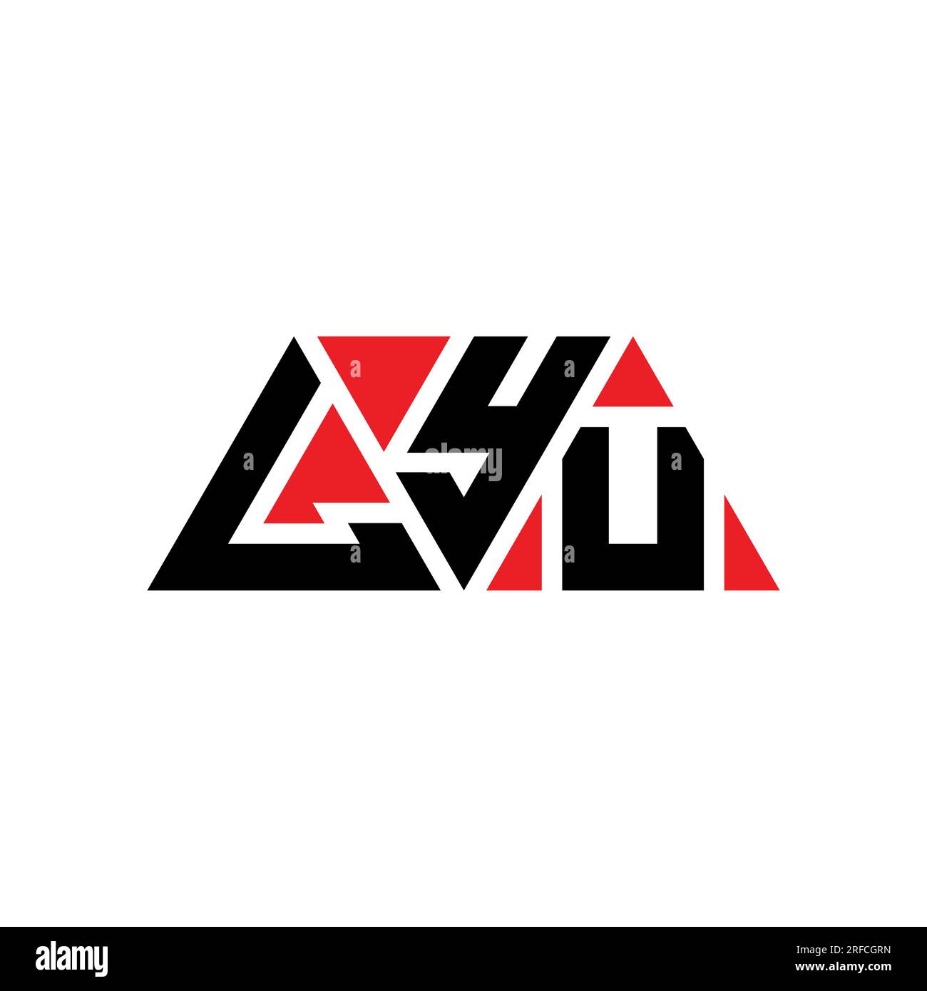 LYU triangle letter logo design with triangle shape. LYU triangle logo ...
