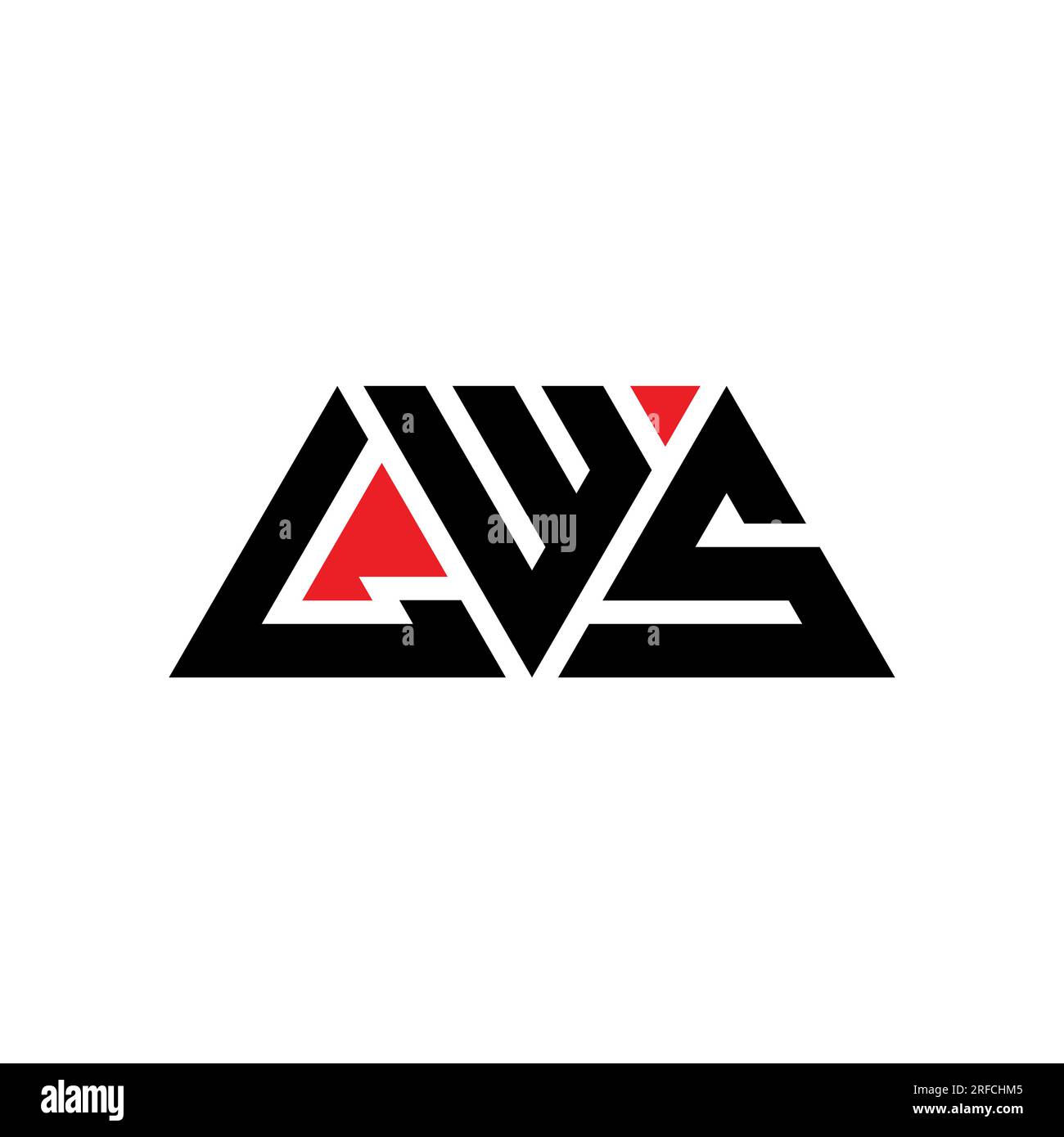 LWS triangle letter logo design with triangle shape. LWS triangle logo design monogram. LWS triangle vector logo template with red color. LWS triangul Stock Vector