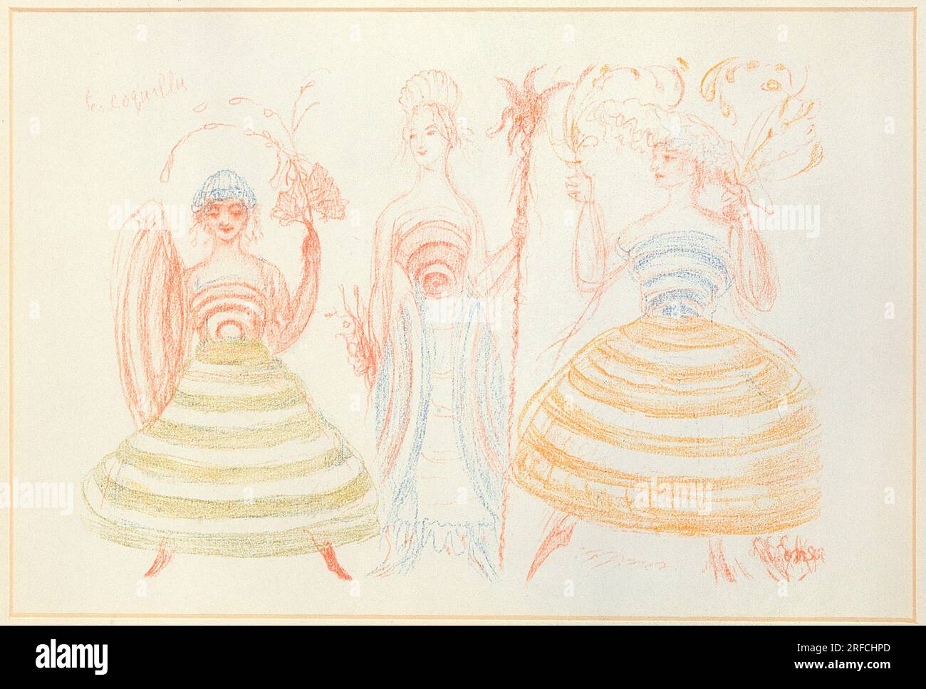 18. De schelpen (uit: La Gamme d'Amour) 1929 by James Ensor Stock Photo