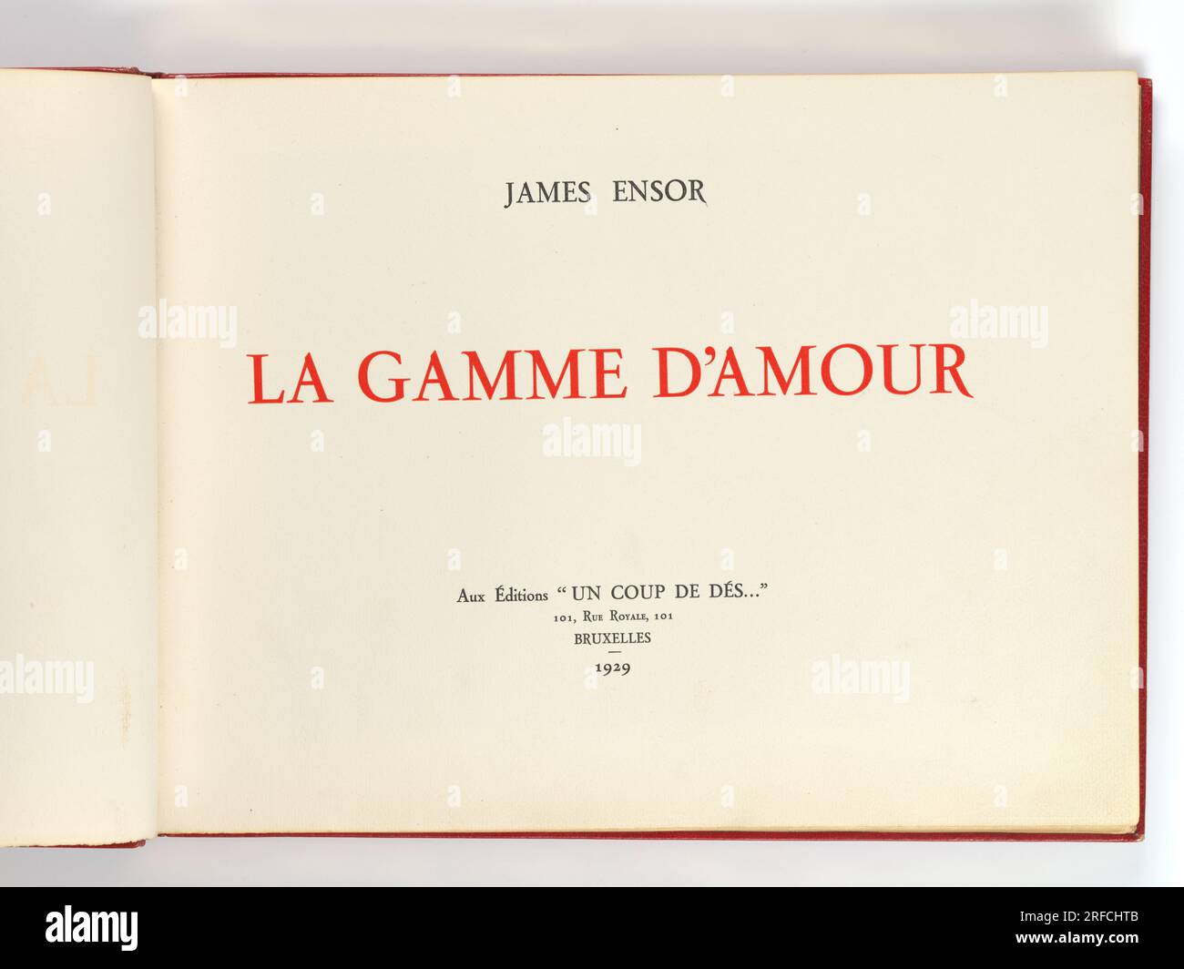 Gebonden album 'La Gamme d'Amour' 1912 / 1929 by James Ensor Stock Photo