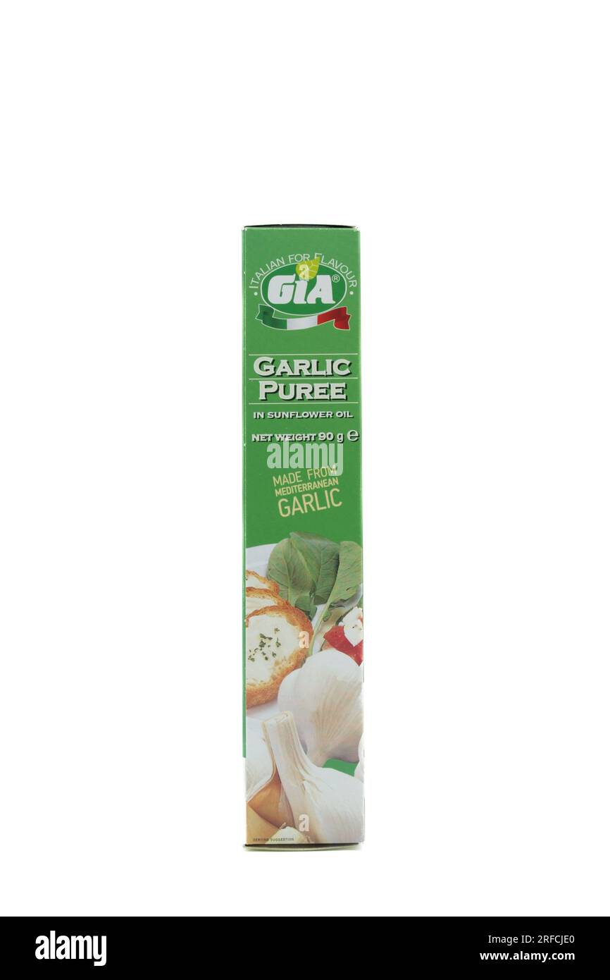 https://c8.alamy.com/comp/2RFCJE0/irvine-scotland-uk-may-06-2023-gia-branded-italian-garlic-puree-in-a-cardboard-box-containing-metal-tube-of-product-and-displaying-graphics-and-ic-2RFCJE0.jpg