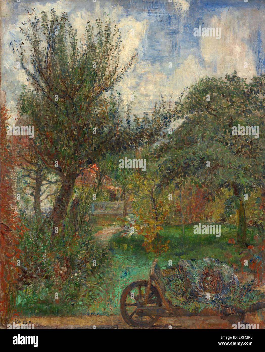 The Garden of the Rousseau Family 1885 by James Ensor Stock Photo - Alamy