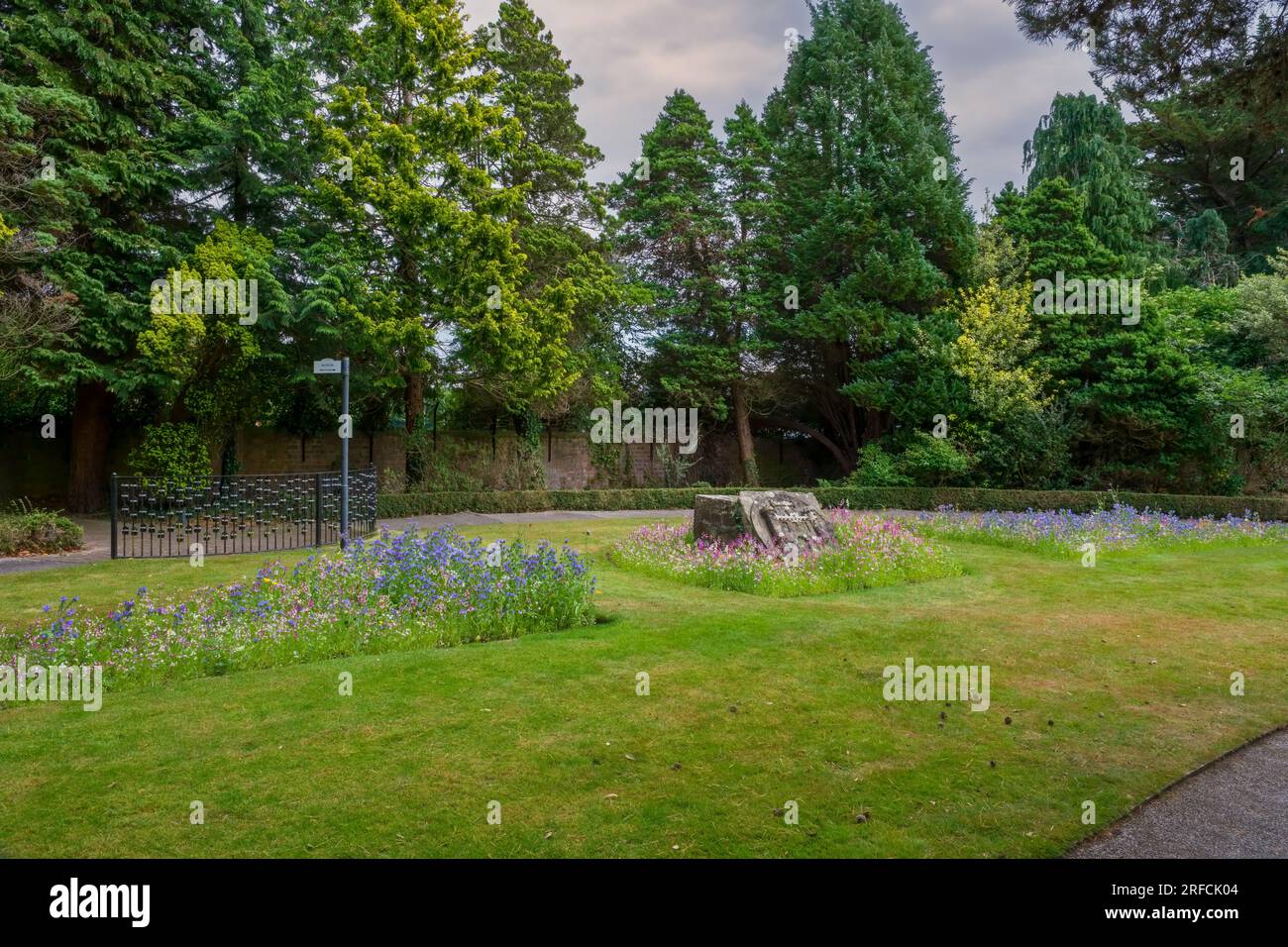 Burns Memorial gardens in Alloway near Ayr Scotland about to celebrate
