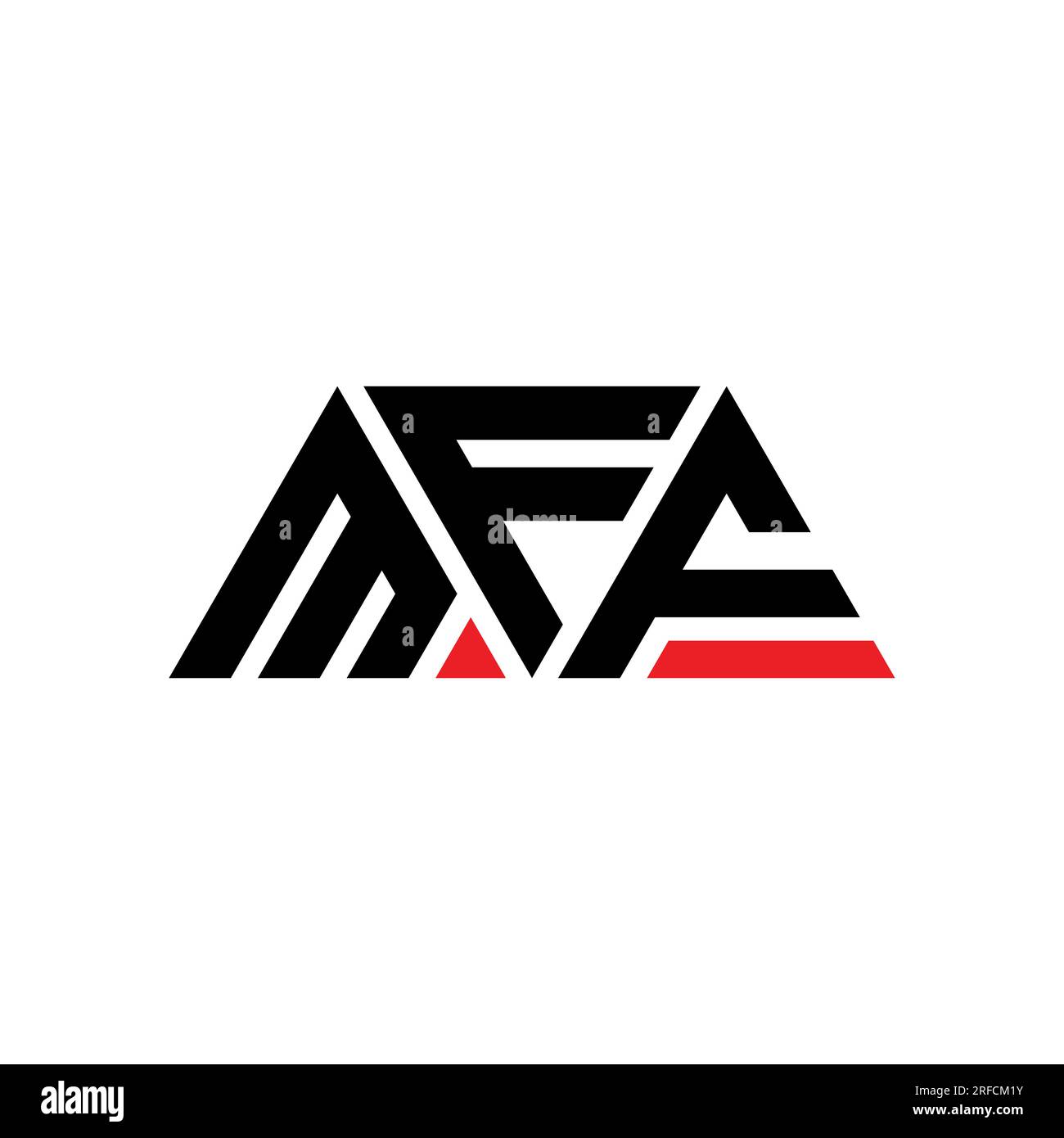 MFF triangle letter logo design with triangle shape. MFF triangle logo