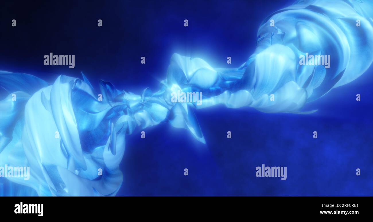 Abstract blue line swirling fluid glowing energy scientific futuristic ...