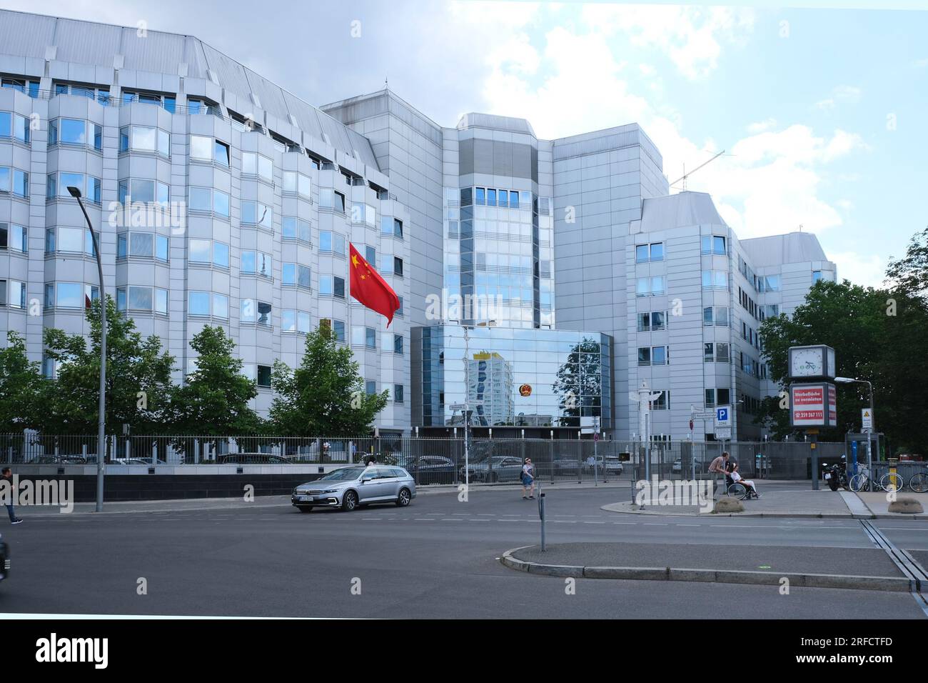 Berlin, Germany, June 19, 2023, Chinese Embassy and Consulate General at Märkisches Ufer Stock Photo