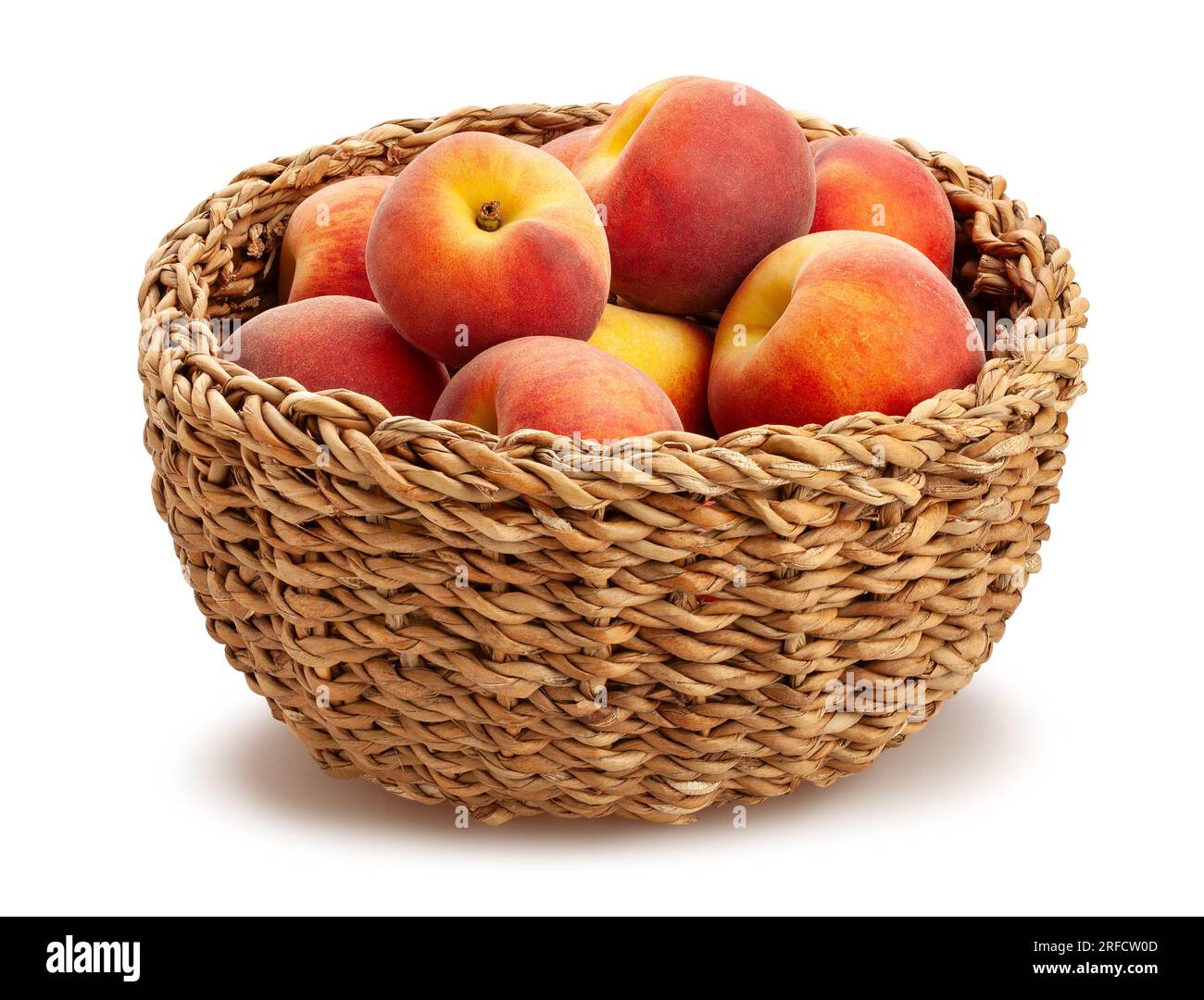 peach basket path isolated on white Stock Photo Alamy