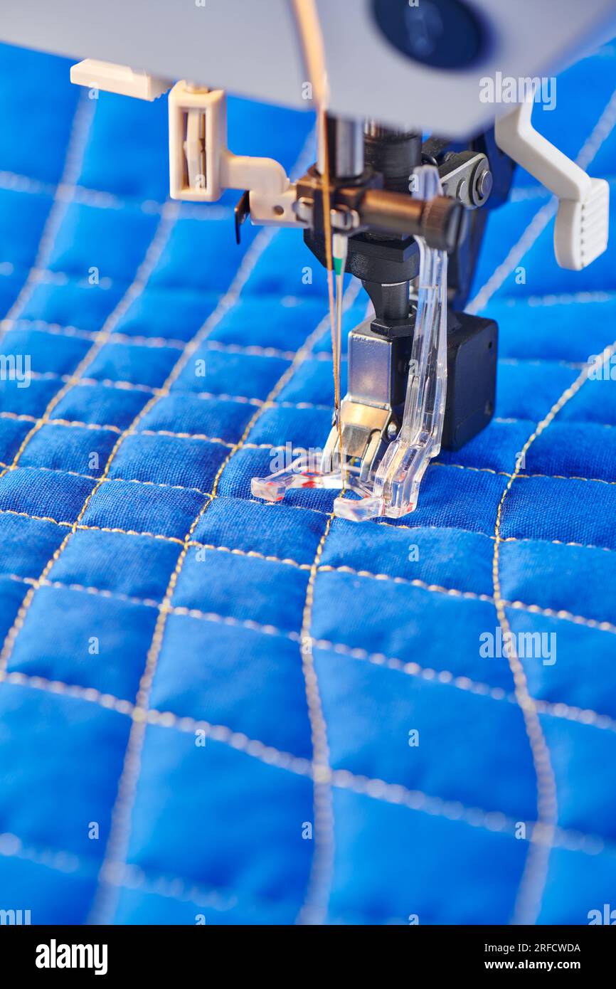 Process quilting with an electric sewing machine by using a freemotion