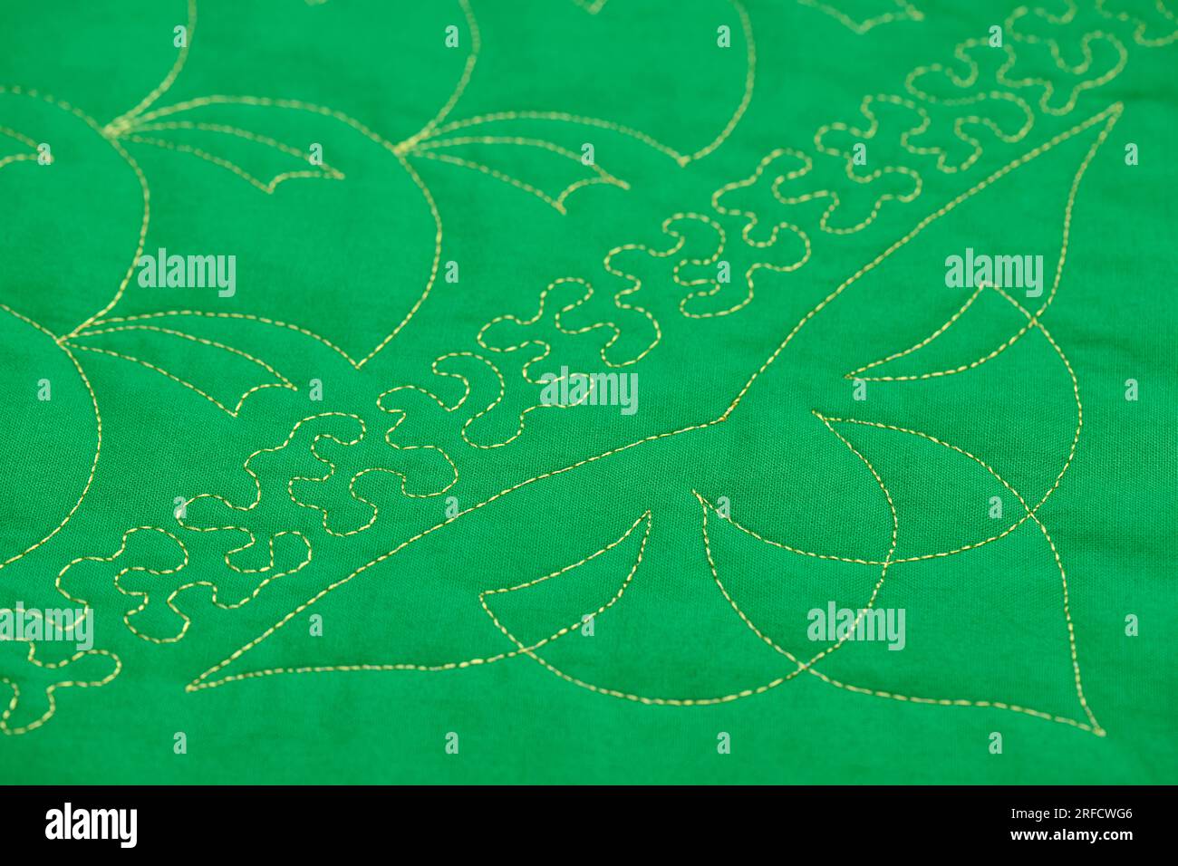 Fragment of quilting by free motion machine technique stock photo alamy