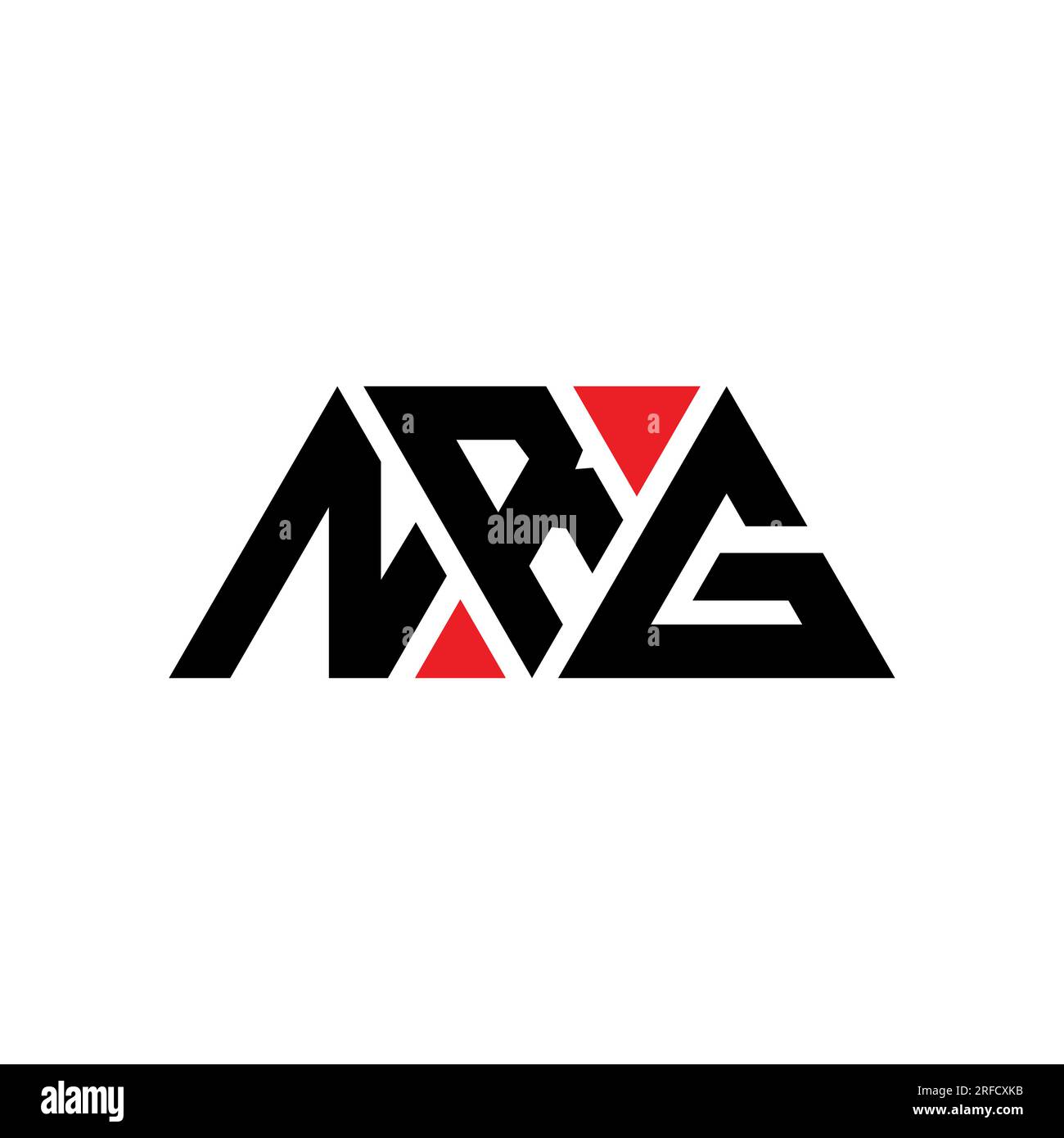 NRG triangle letter logo design with triangle shape. NRG triangle logo