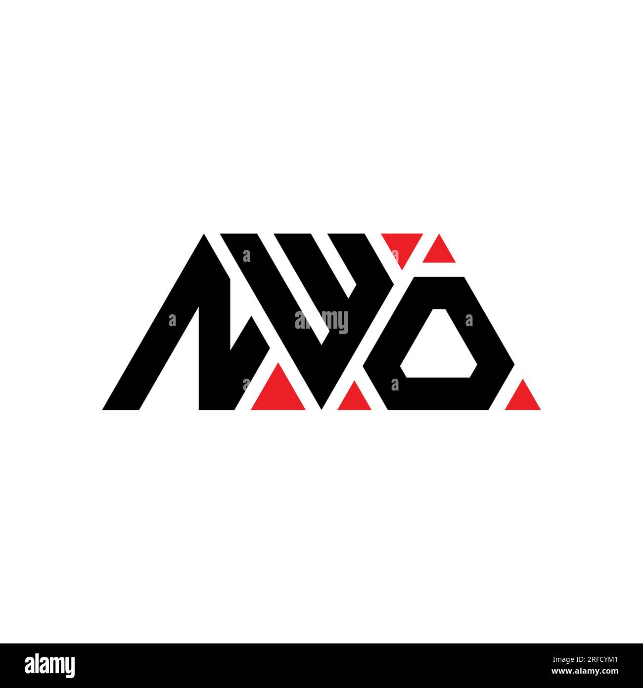 NWO triangle letter logo design with triangle shape. NWO triangle logo ...