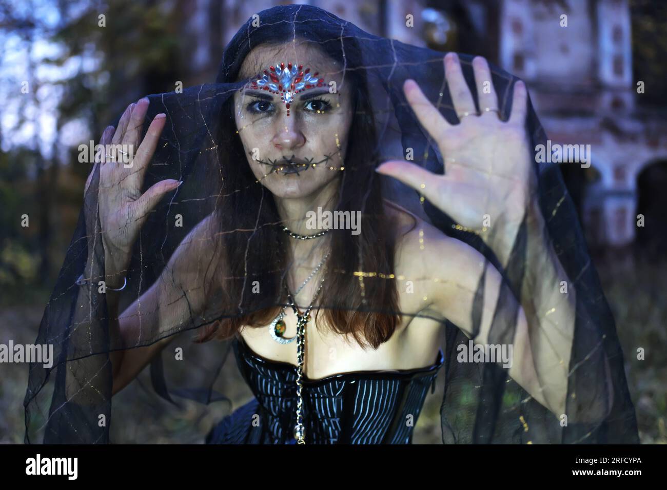 Ghost woman black dress hi-res stock photography and images - Alamy