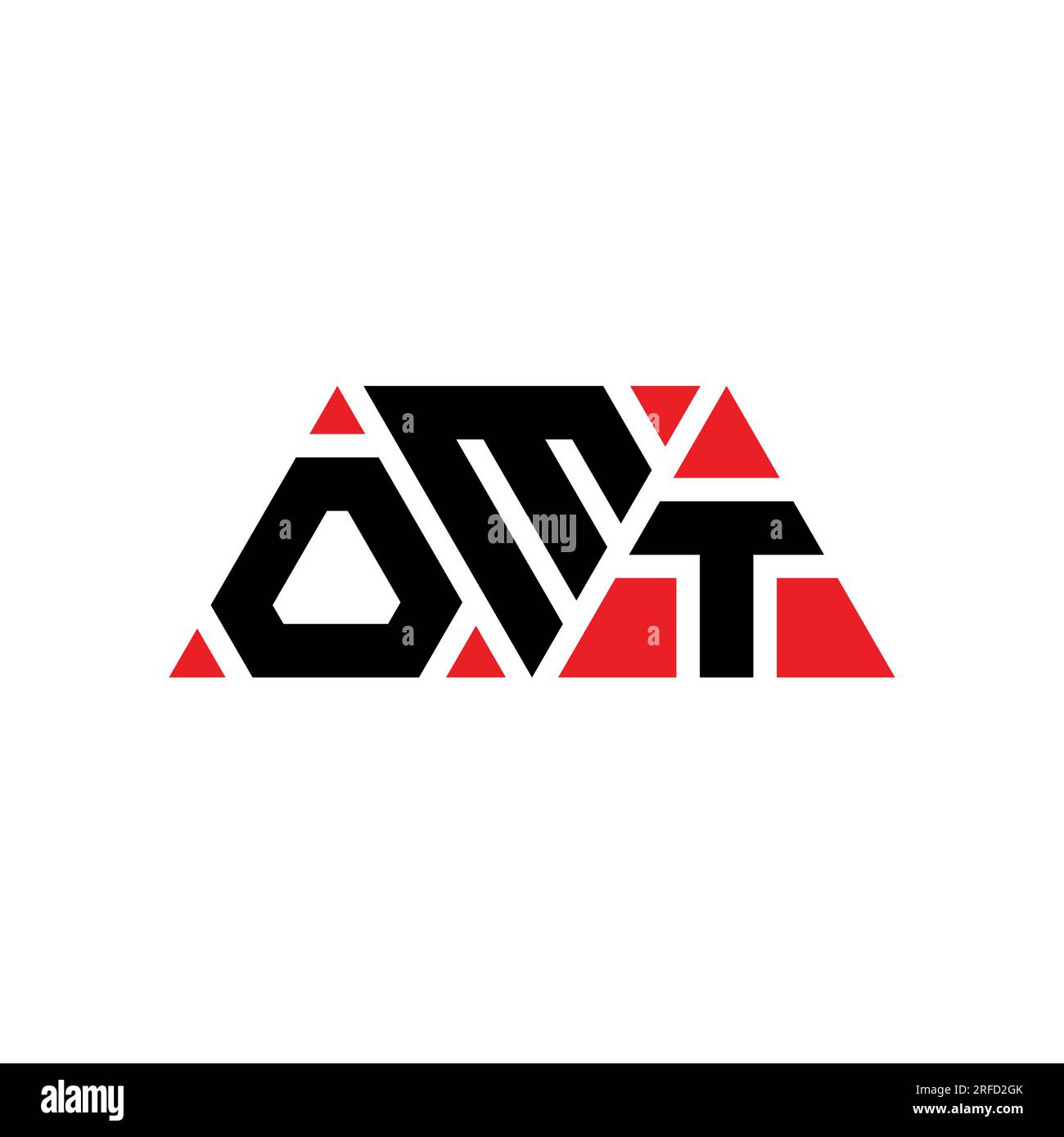 OMT triangle letter logo design with triangle shape. OMT triangle logo
