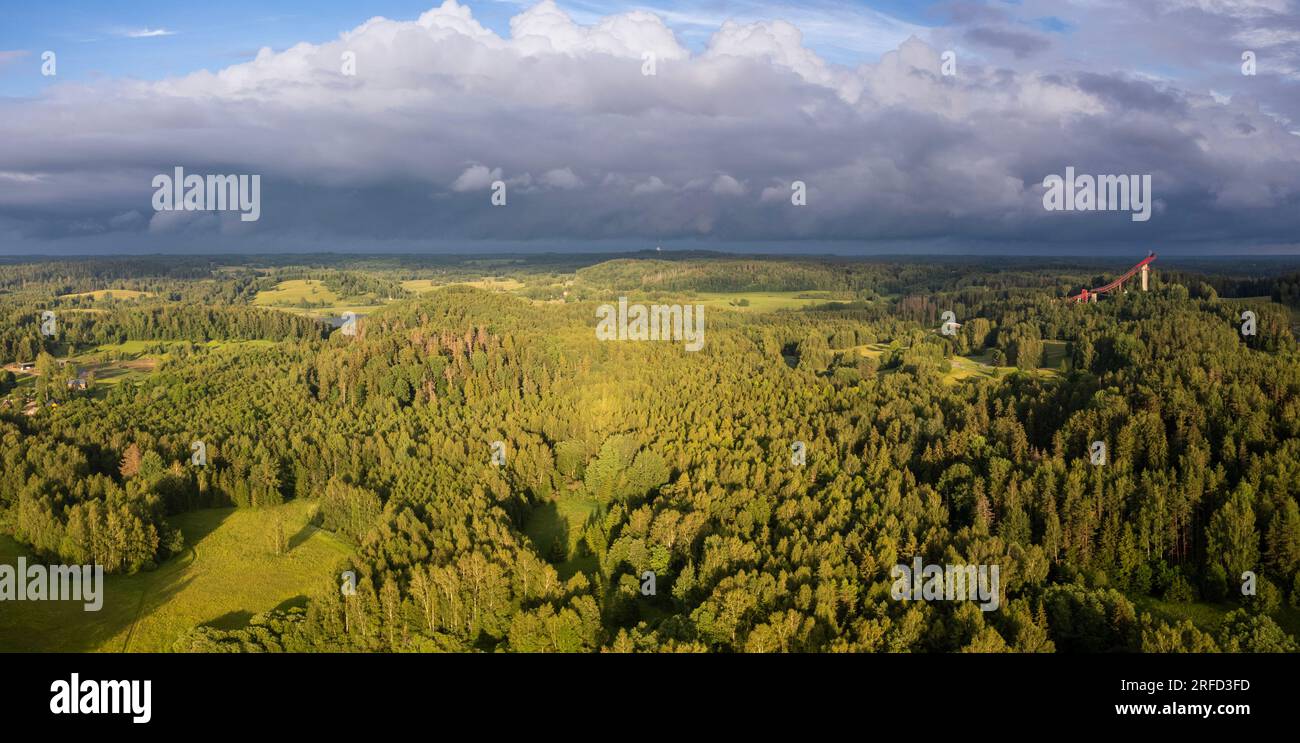 Landscape into rural Estonia Stock Photo