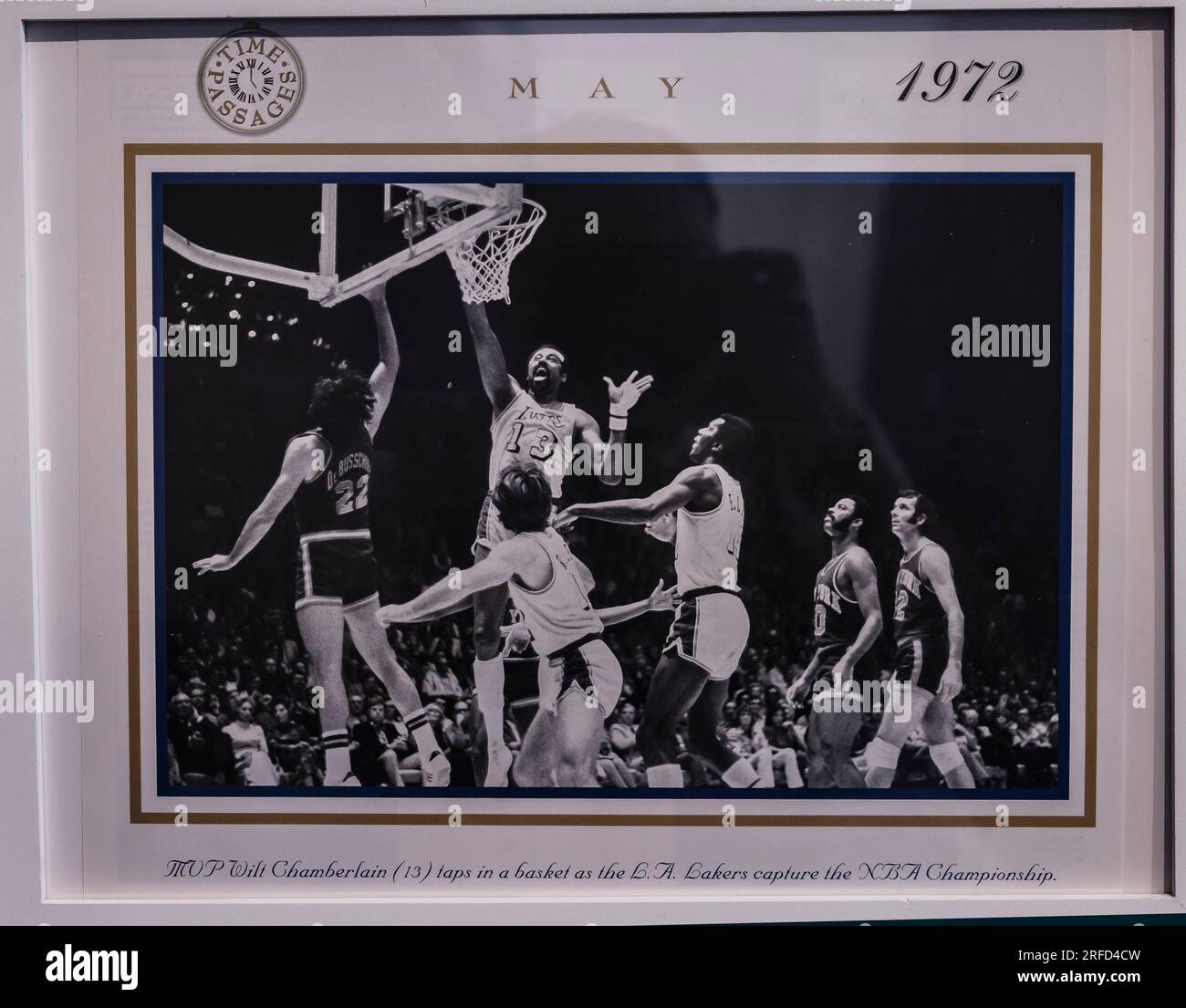 Beverly Hills, USA. 02nd Aug, 2023. Wilt Chamberlain's game worn 1972 LA  Lakers jersey is up for auction at Sotheby's. The jersey was worn by  Chamberlain as he helped the Lakers win