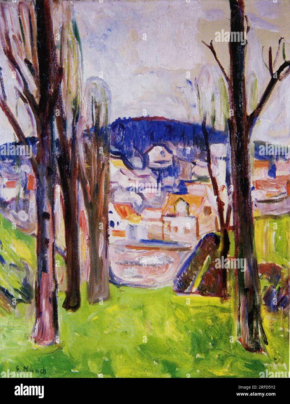 Avenue in Kragerø Unknown date by Edvard Munch Stock Photo