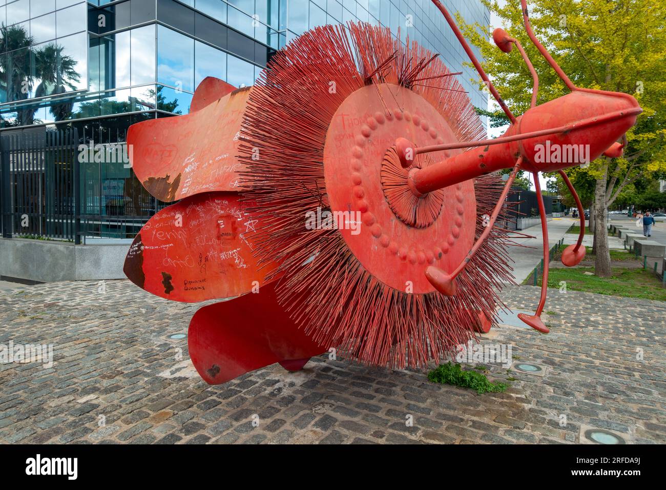 Pasionaria, Art Sculpture by Marcela Cabutti, winner of 2019 ARTNET Latin American contest. Puerto Madero Waterfront District, Buenos Aires Argentina Stock Photo
