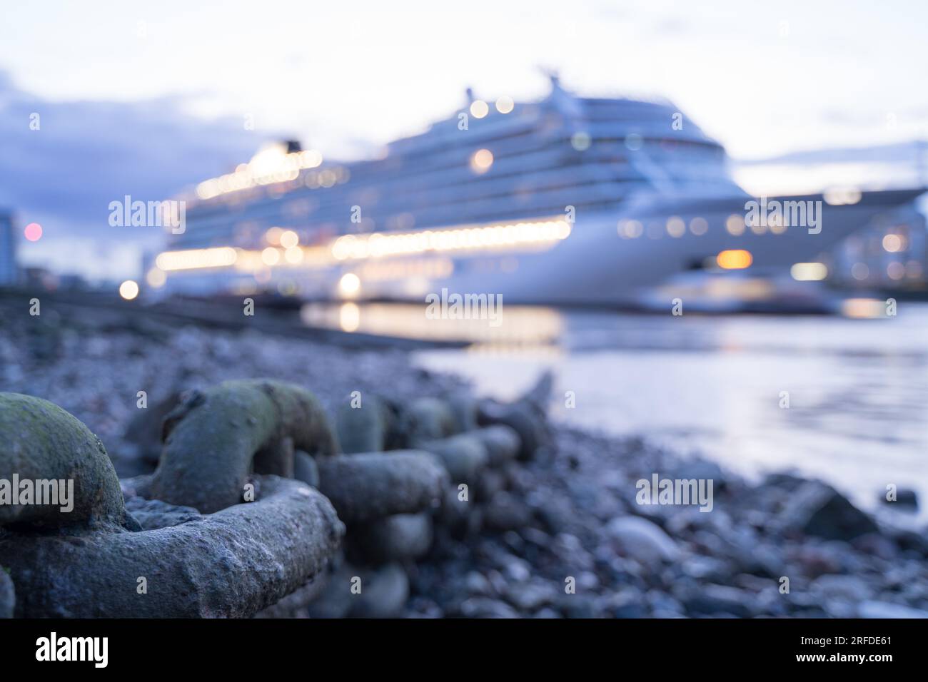 London Greenwich UK. 2nd August 2023. Ocean cruise ship Viking Mars getting ready to sail for her next port on its itinerary , England UK. Credit: glosszoom/Alamy Live News Stock Photo