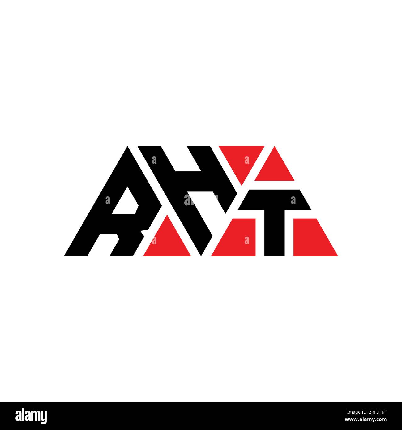 RHT triangle letter logo design with triangle shape. RHT triangle logo ...