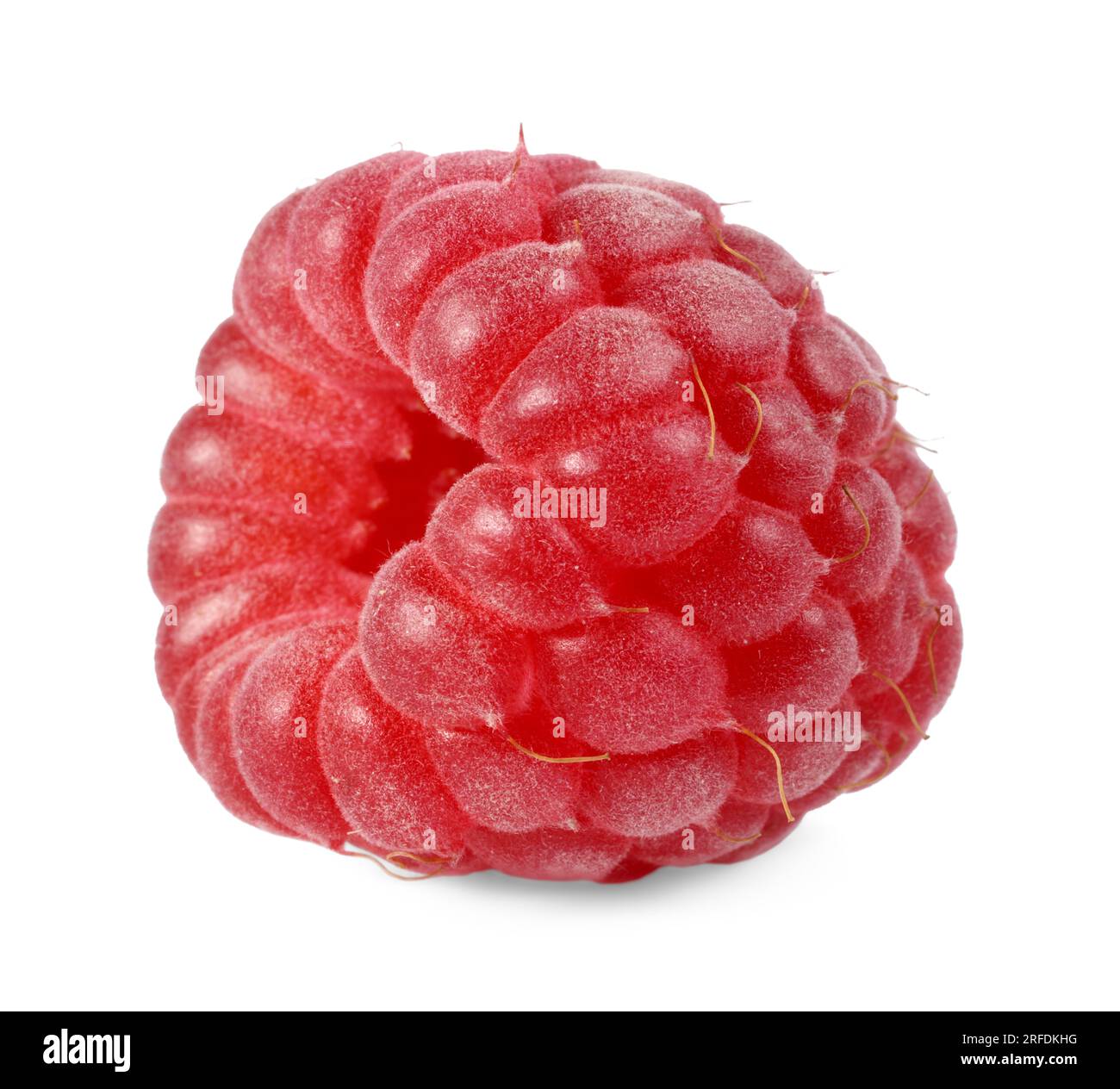 One tasty ripe raspberry isolated on white Stock Photo - Alamy