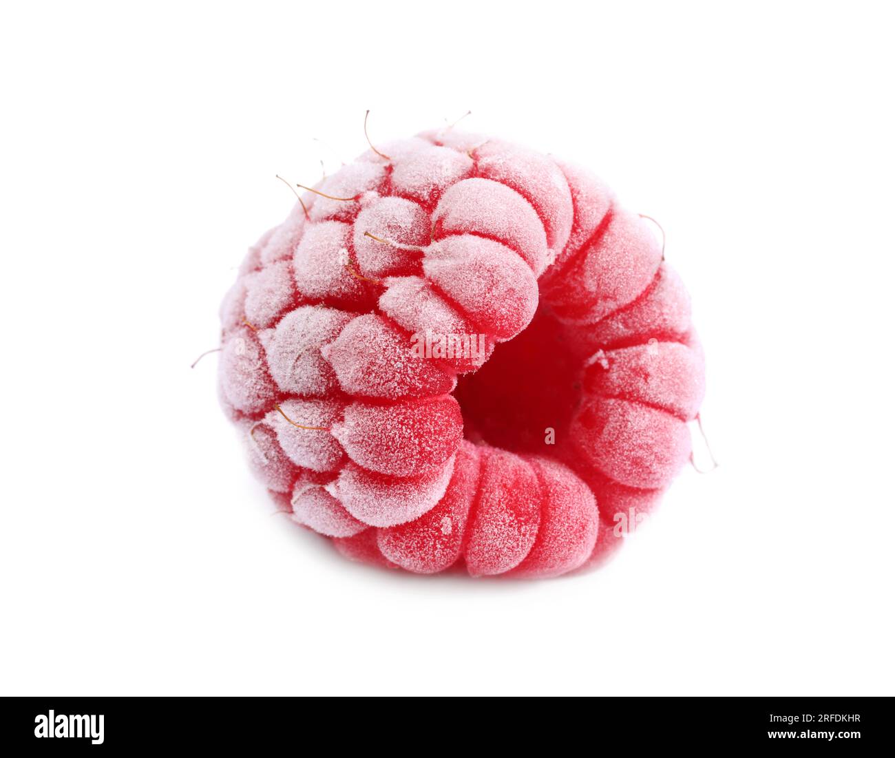Frozen Raspberry Colour One tasty frozen raspberry isolated on white Stock Photo - Alamy