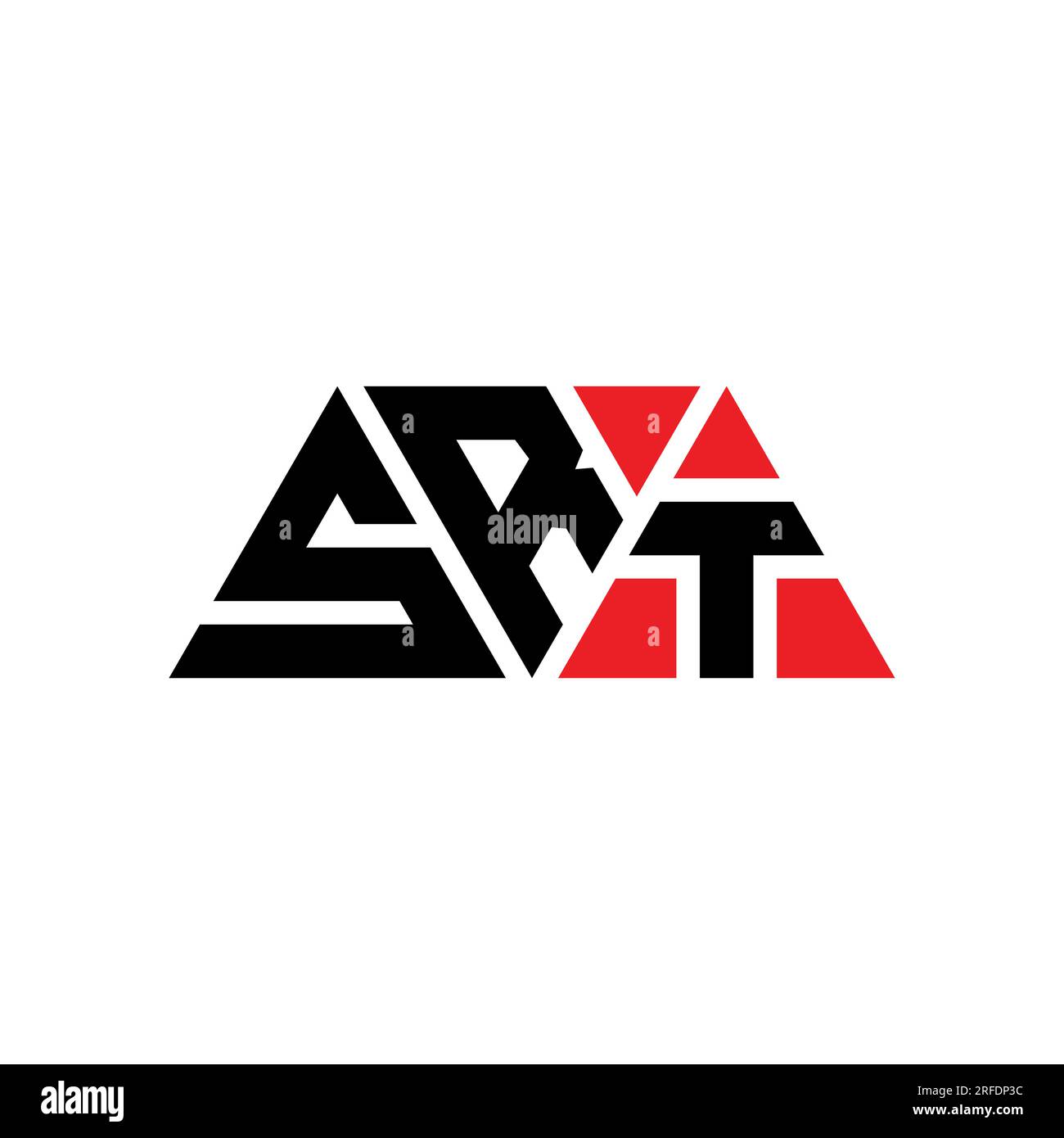 SRT triangle letter logo design with triangle shape. SRT triangle logo