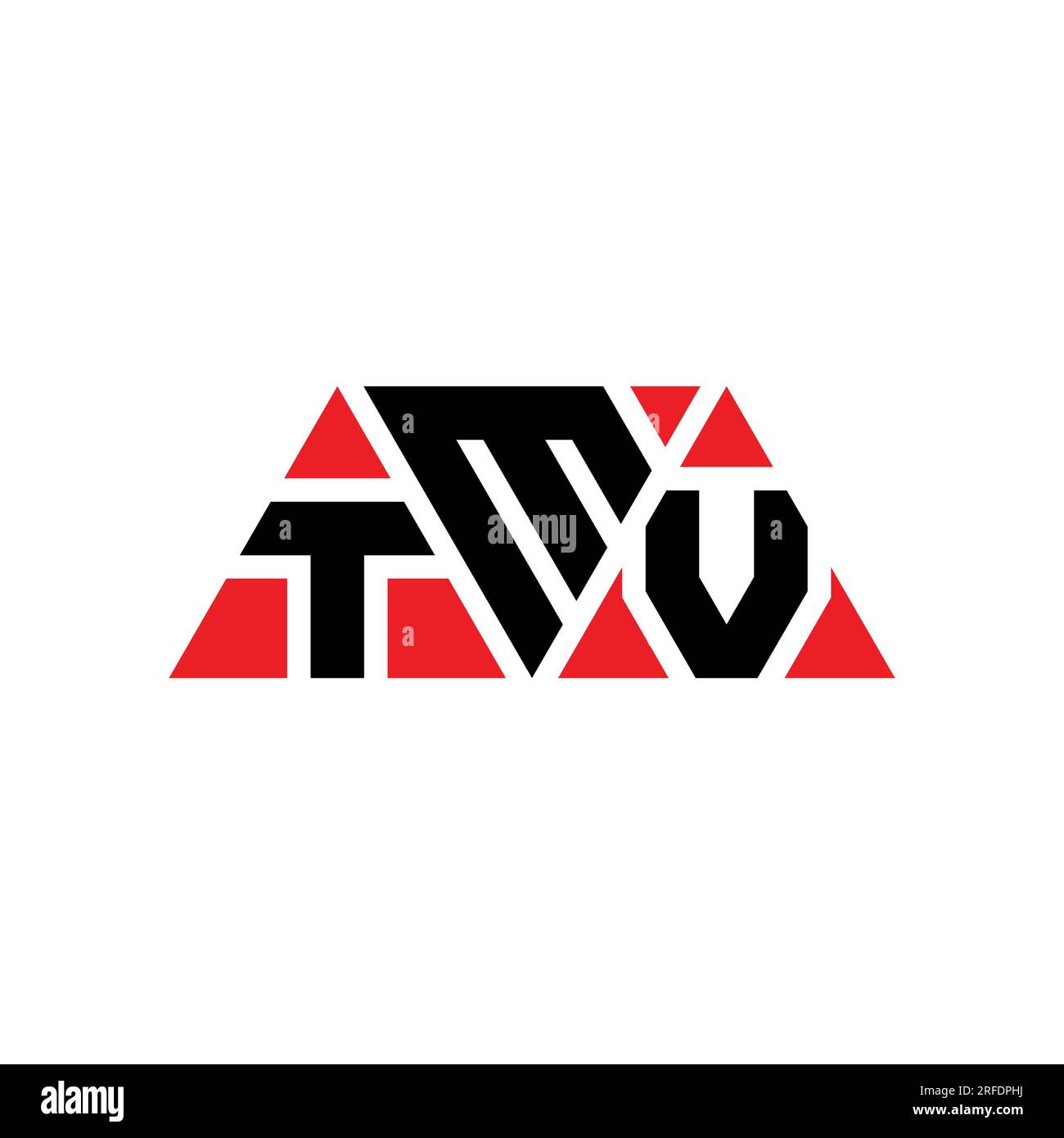 TMV triangle letter logo design with triangle shape. TMV triangle logo ...