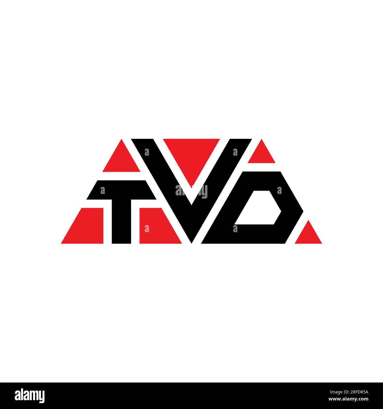 TVD triangle letter logo design with triangle shape. TVD triangle logo