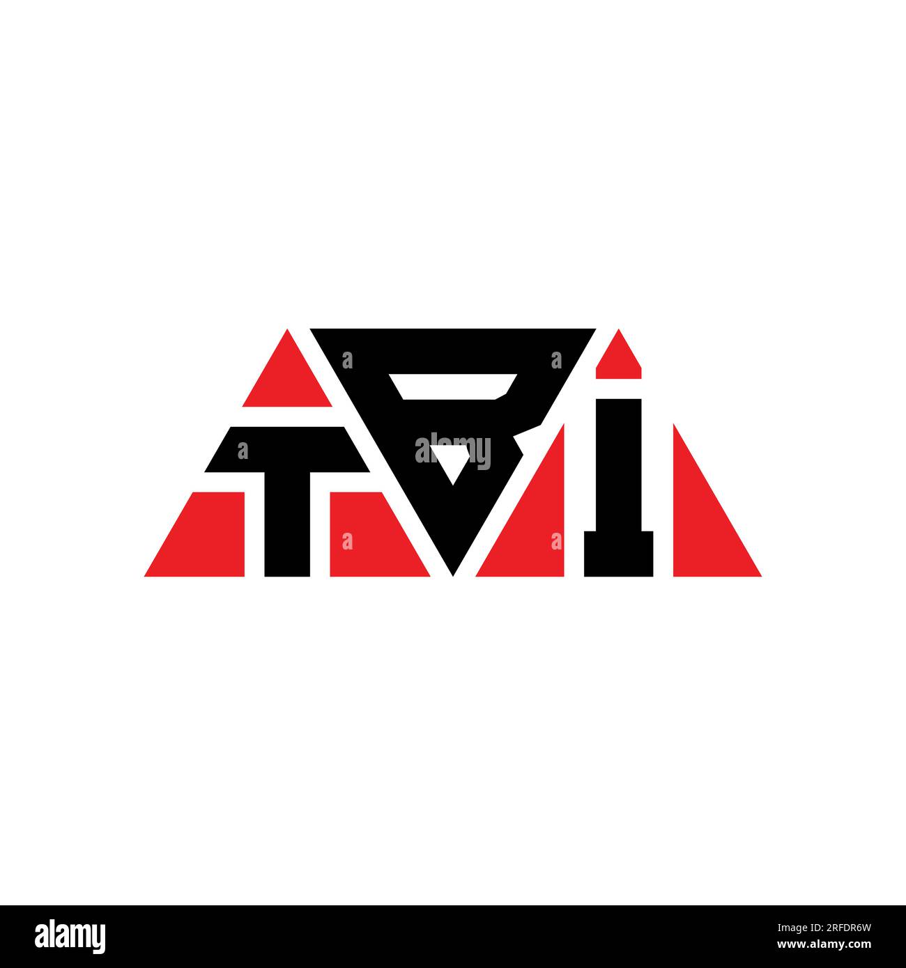 TBI triangle letter logo design with triangle shape. TBI triangle logo