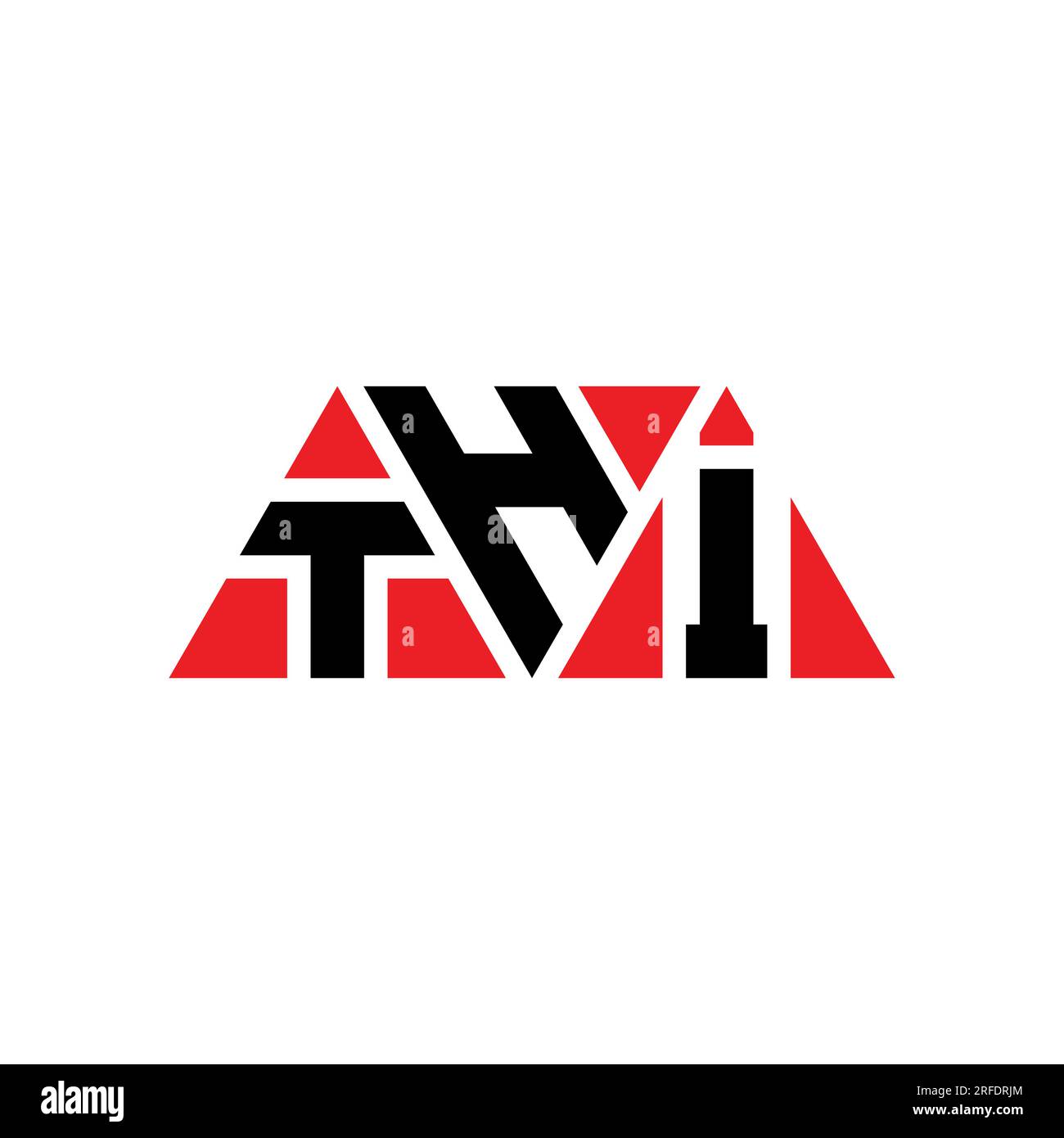 THI triangle letter logo design with triangle shape. THI triangle logo ...