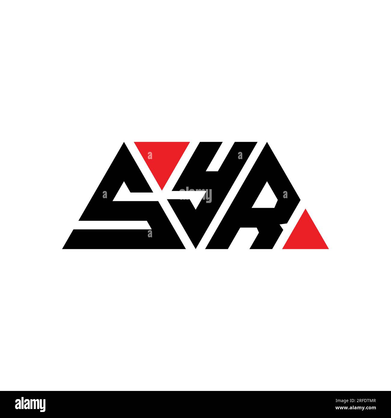 SYR triangle letter logo design with triangle shape. SYR triangle logo