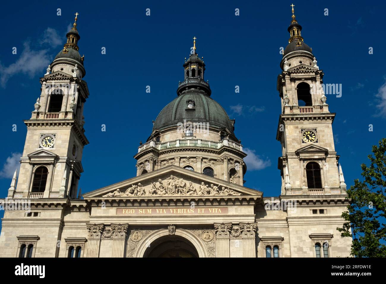 Close-up of St Stephen's Basilica, Budapest, Hungary Stock Photo