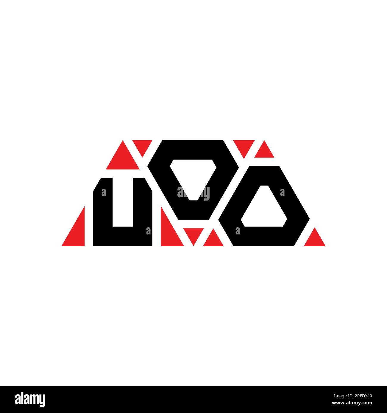 UOO triangle letter logo design with triangle shape. UOO triangle logo ...