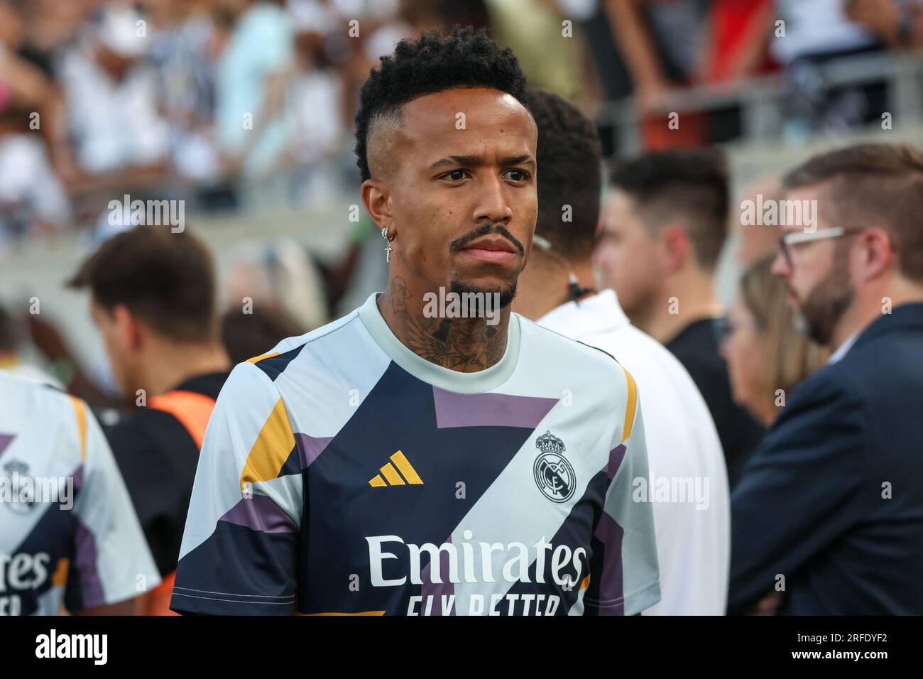 United States this Wednesday, August 2nd. Éder Militão of Real Madrid during a match against Juventus, International friendly at Camping World Stadium in the city of Orlando in the United States this Wednesday, August 2nd. Credit: Brazil Photo Press/Alamy Live News Stock Photo