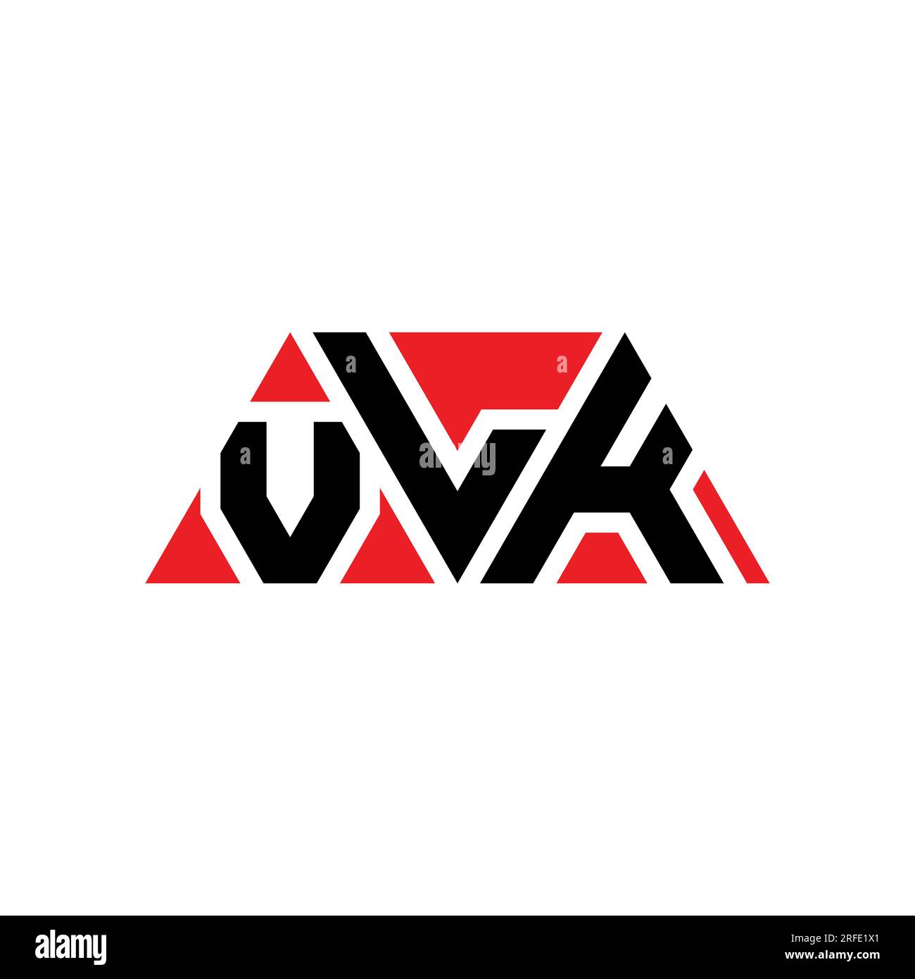 VLK triangle letter logo design with triangle shape. VLK triangle logo