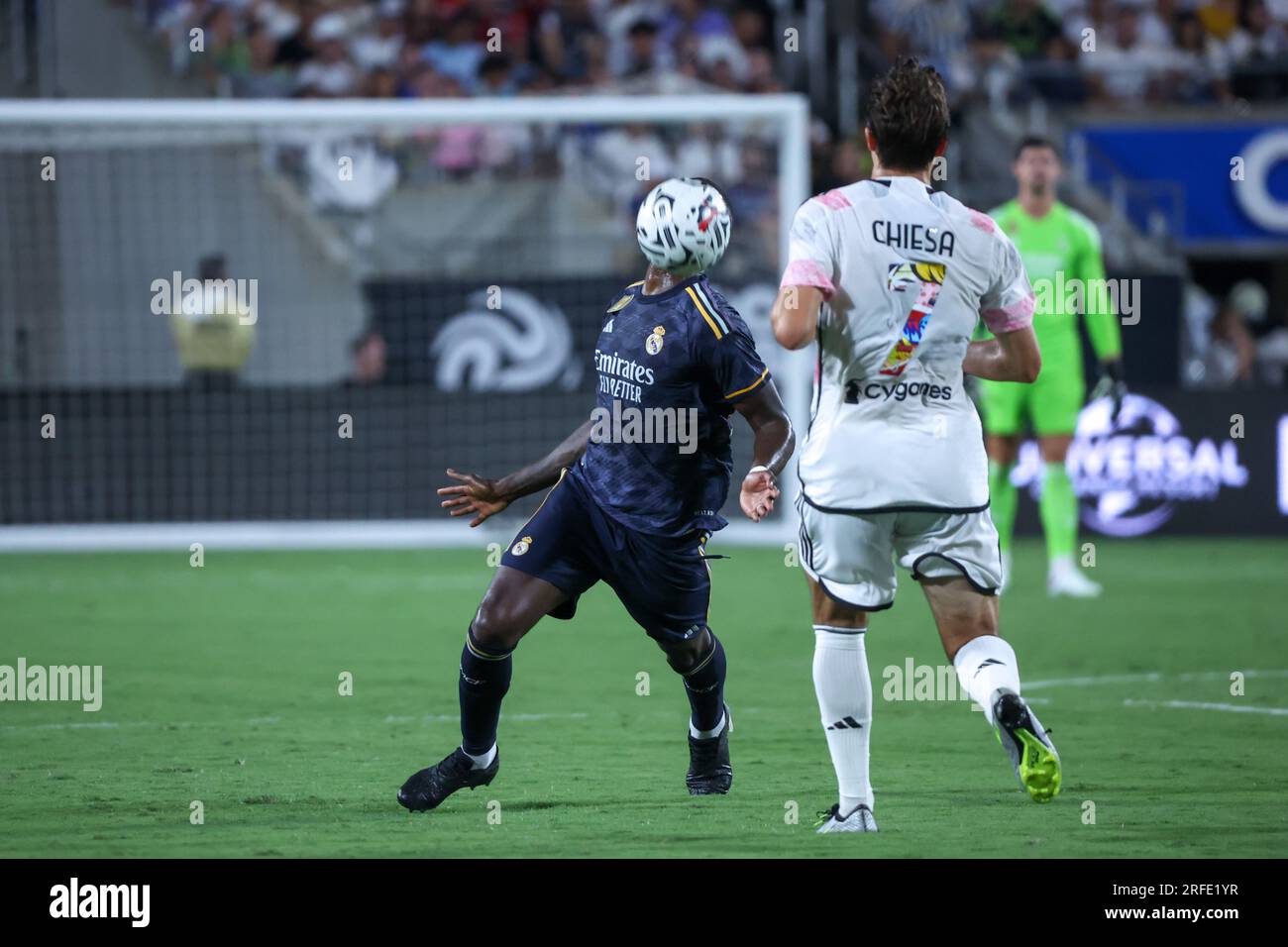 United States this Wednesday, August 2nd. Chiesa of Juventus and Antonio Rüdiger of Real Madrid, International friendly match at Camping World Stadium in the city of Orlando in the United States this Wednesday, August 2nd. Credit: Brazil Photo Press/Alamy Live News Stock Photo