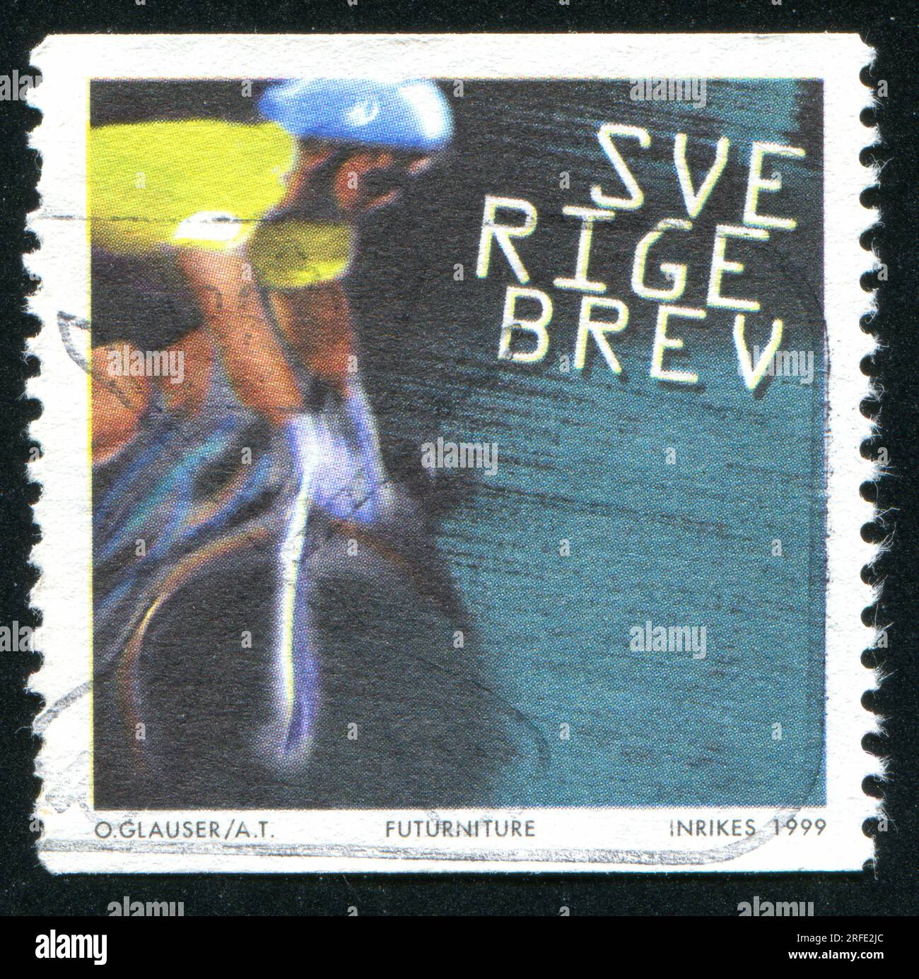 SWEDEN - CIRCA 1999: stamp printed by Sweden, shows Racing Bike, circa ...