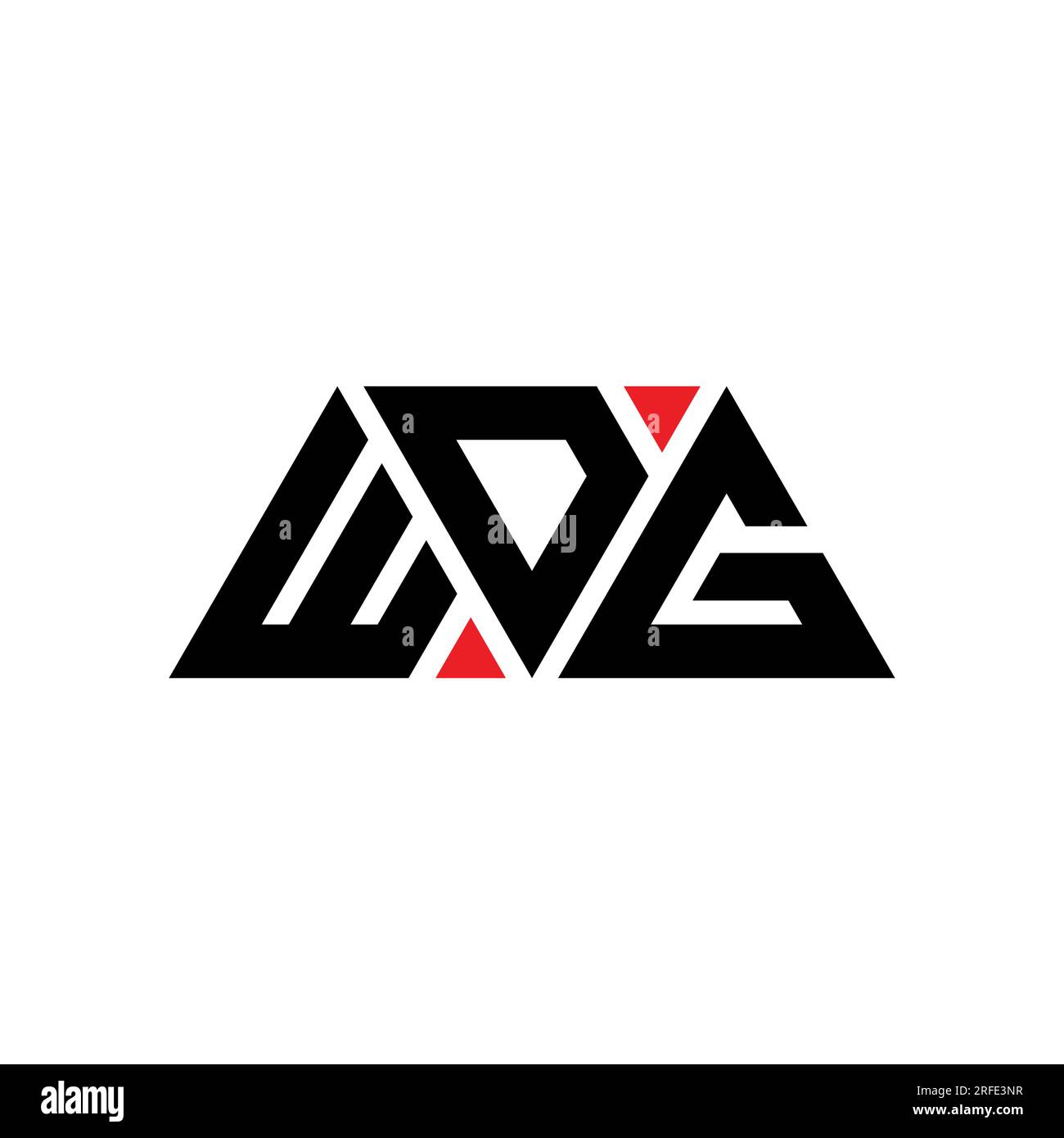 WDG triangle letter logo design with triangle shape. WDG triangle logo ...