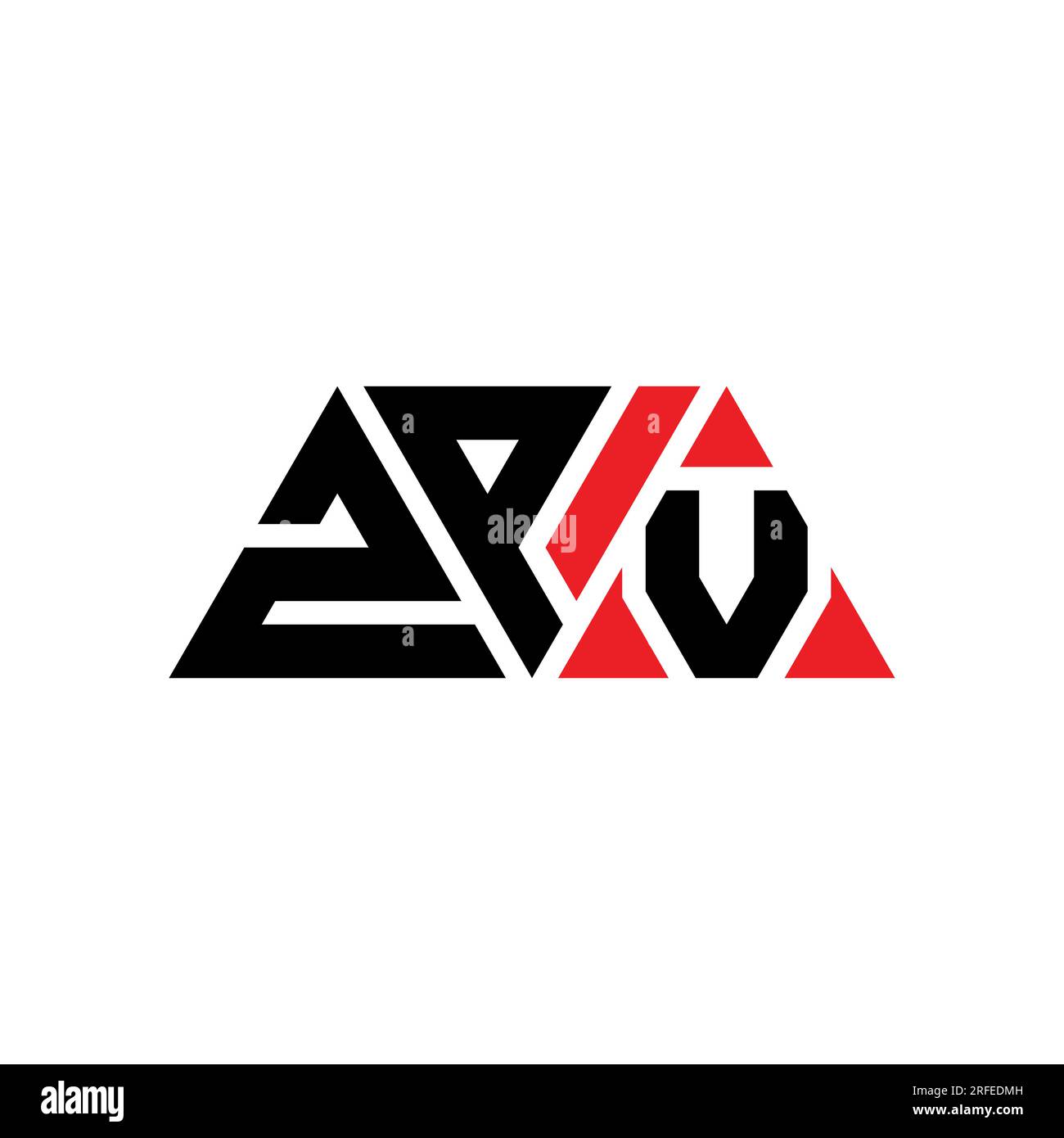 ZPV triangle letter logo design with triangle shape. ZPV triangle logo ...