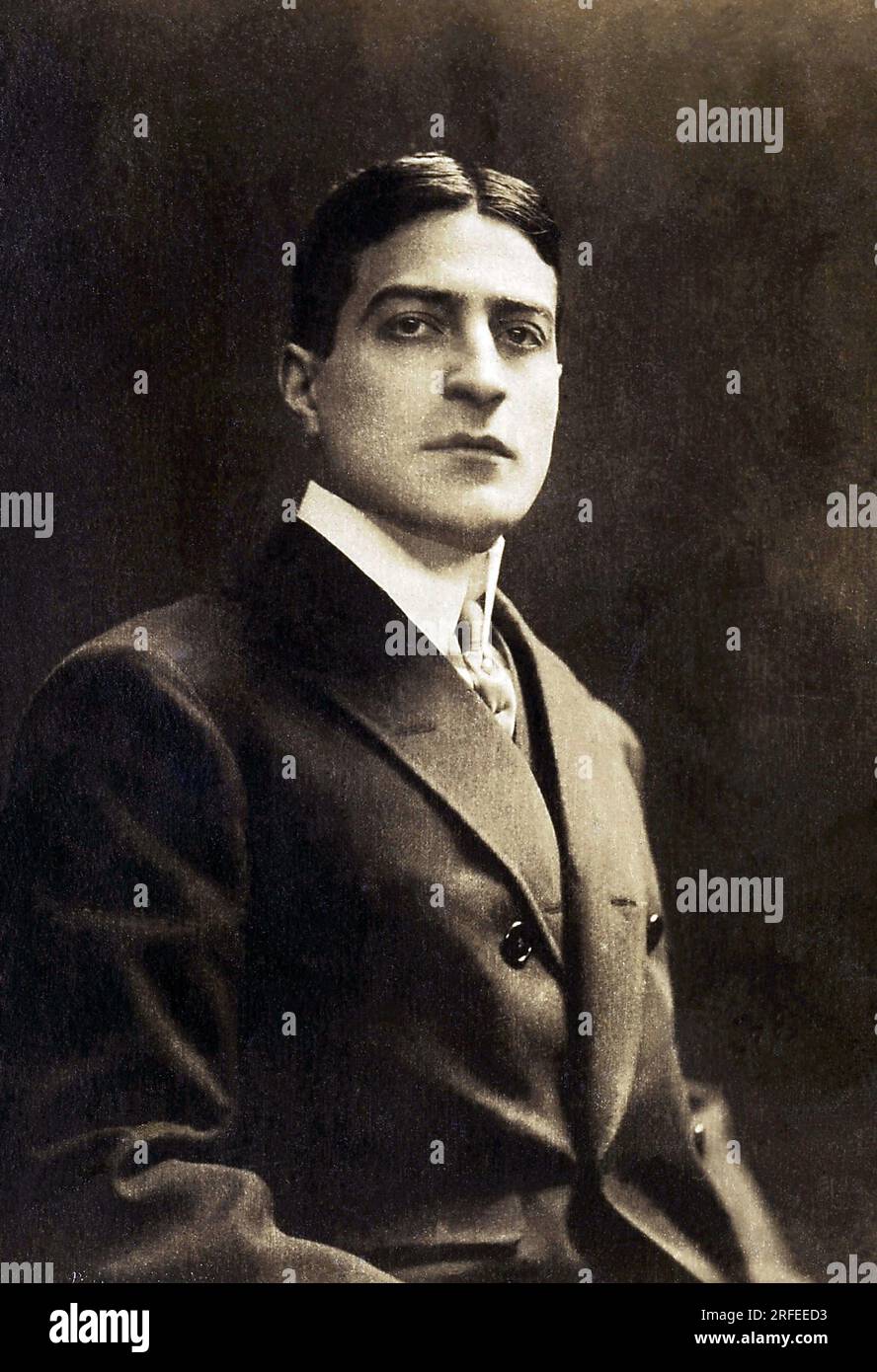 Portrait de Max Dearly (1874-1943), acteur de cinema francais. Photographie, debut du 20e siecle. Stock Photo