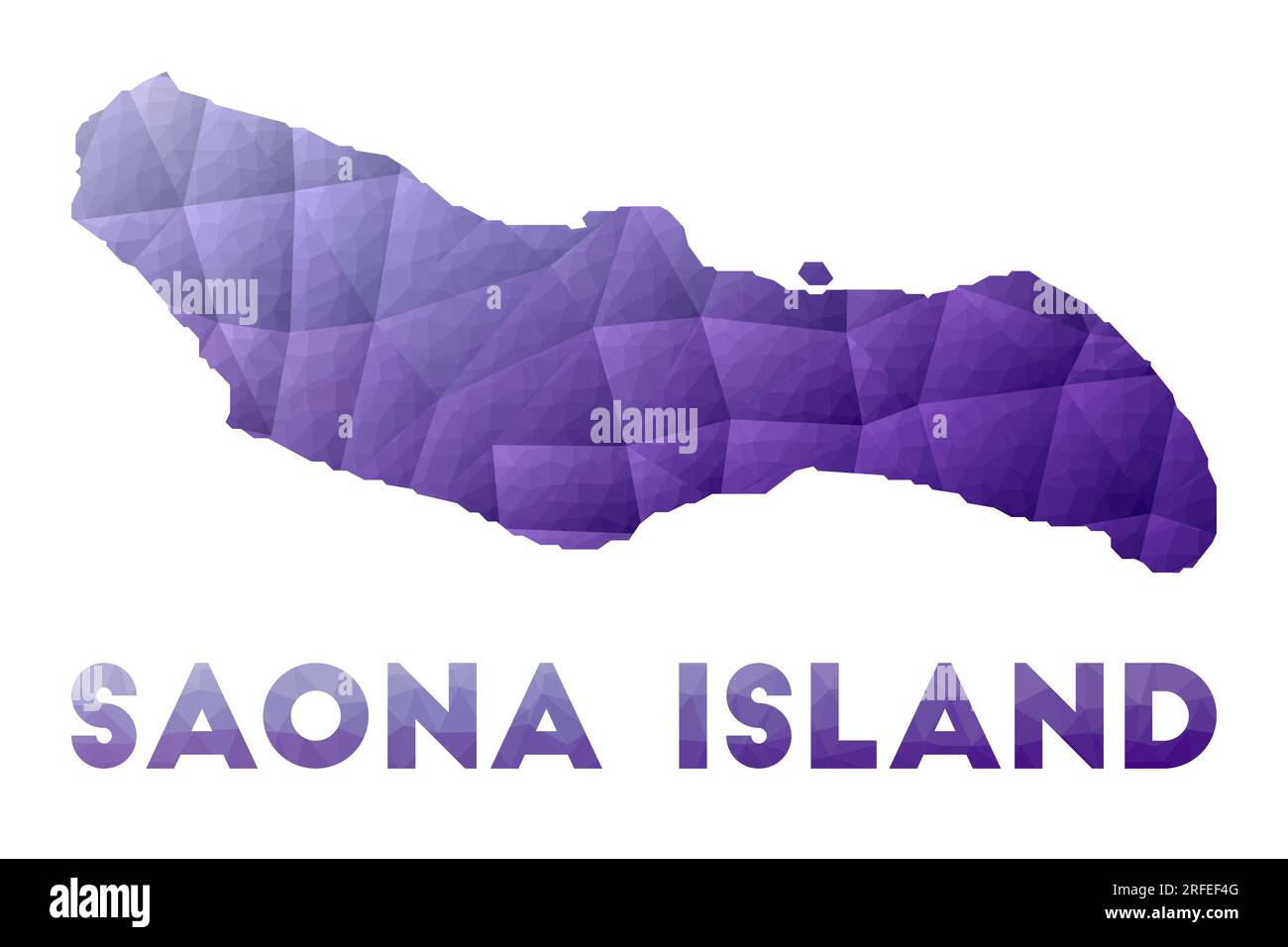 Map of Saona Island. Low poly illustration of the island. Purple ...