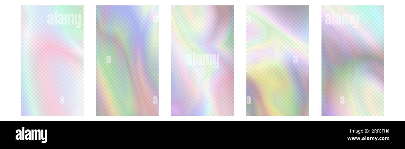 Modern blurred gradient background in trendy retro 90s, 00s style. Y2K  aesthetic. Rainbow light prism effect. Hologram reflection. Poster template  for Stock Vector Image & Art - Alamy