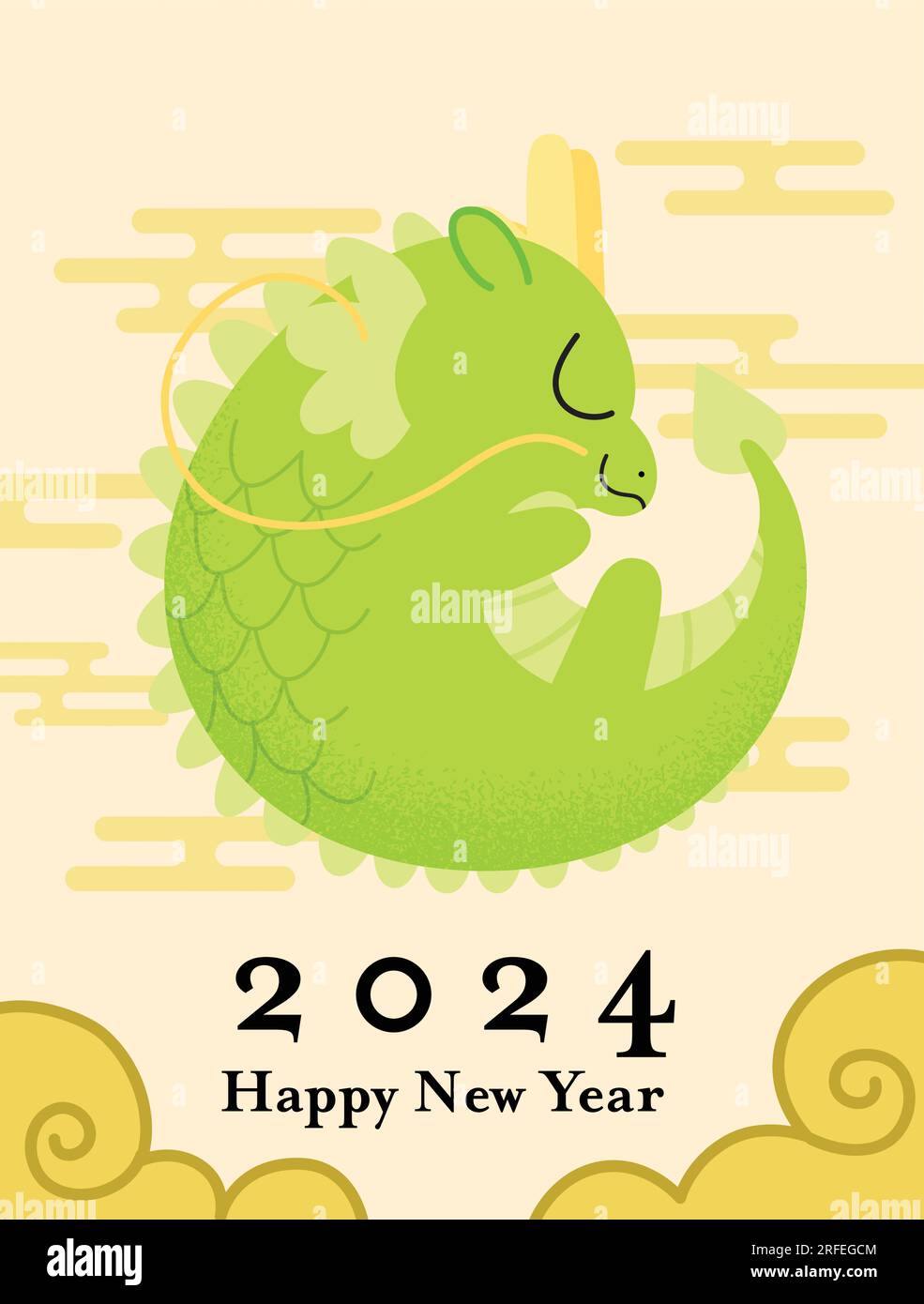 Cute chinese baby dragon for cny 2024 card. Wishing a happy year of the  dragon, cute lunar new year greetings card with chinese dragon on  cloudscape Stock Vector Image & Art - Alamy