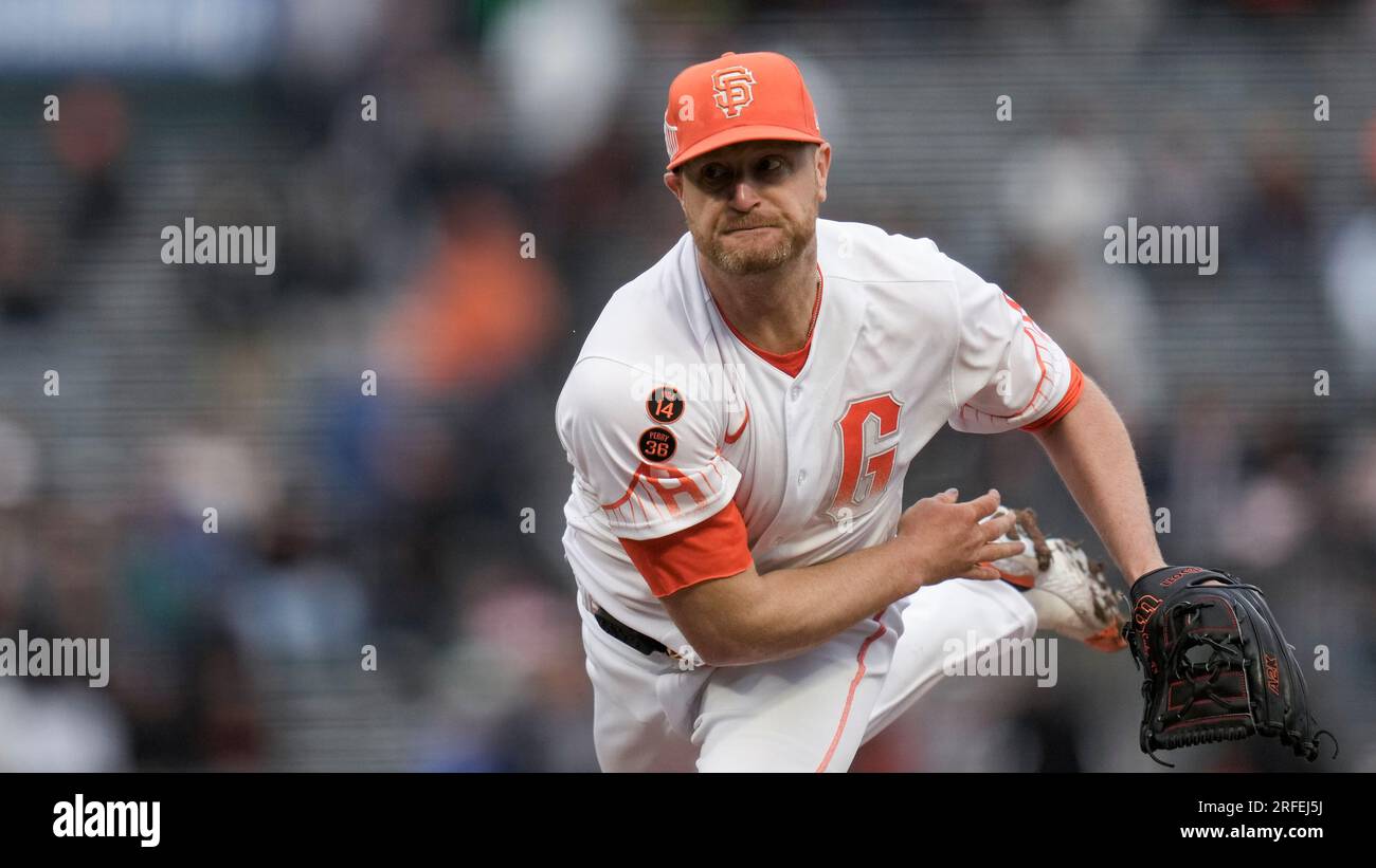 San Francisco Giants pitcher Alex Cobb throws to an Arizona